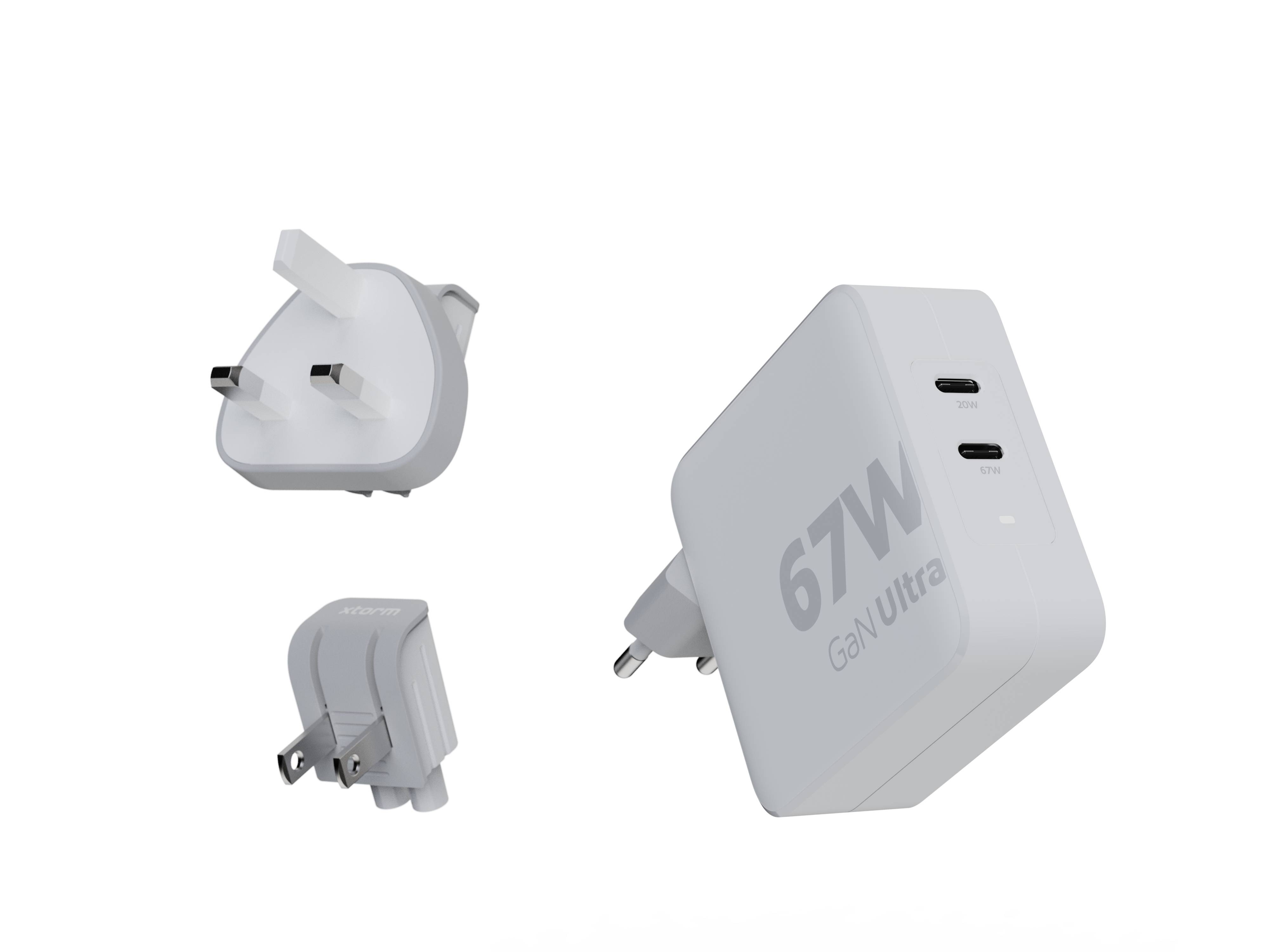 Rca Informatique - image du produit : GAN-ULTRA TRAVEL CHARGER 67W XTORM - WHITE