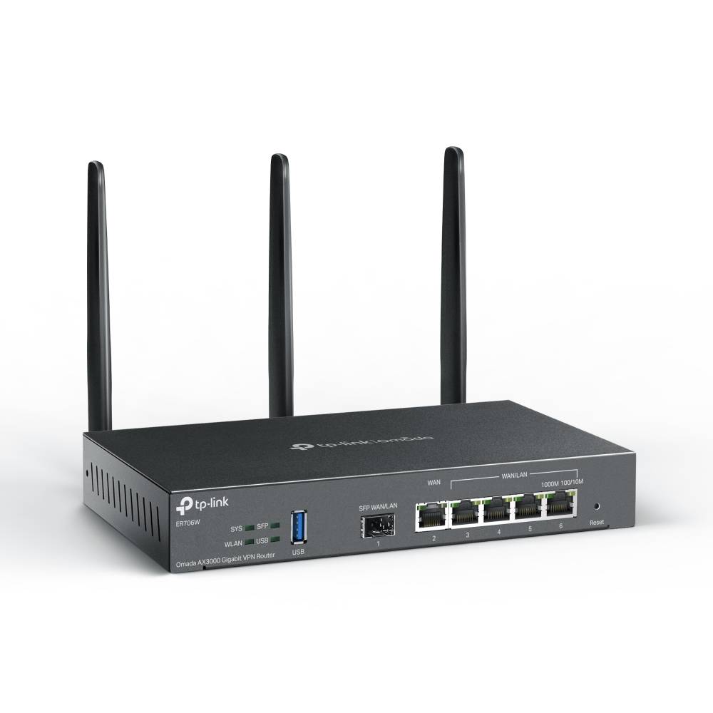 Rca Informatique - image du produit : OMADA AX3000 GIGABIT VPN ROUTER PORT: 1X GIGABIT SFP WAN/LAN POR