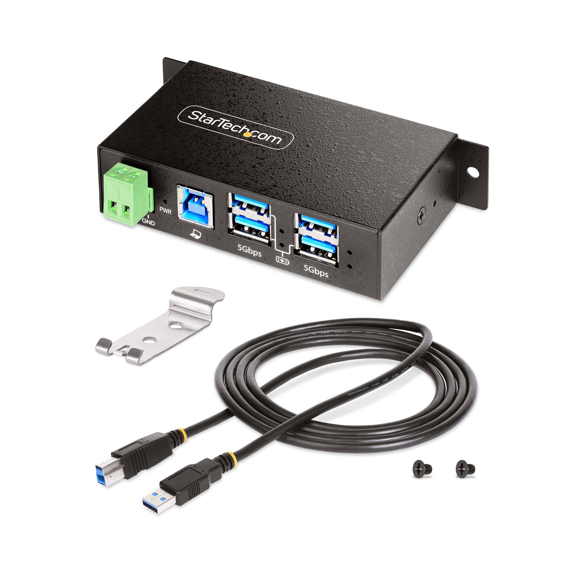 Rca Informatique - image du produit : 4-PORT MANAGED INDUSTRIAL USB HUB USB 3.0/3.1/3.2 G1 5GBPS