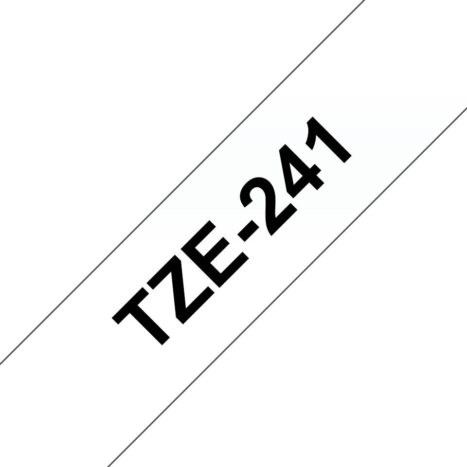 Rca Informatique - image du produit : TZE-241 LAMINATED TAPE 18MM 8M NOIR/BLANC