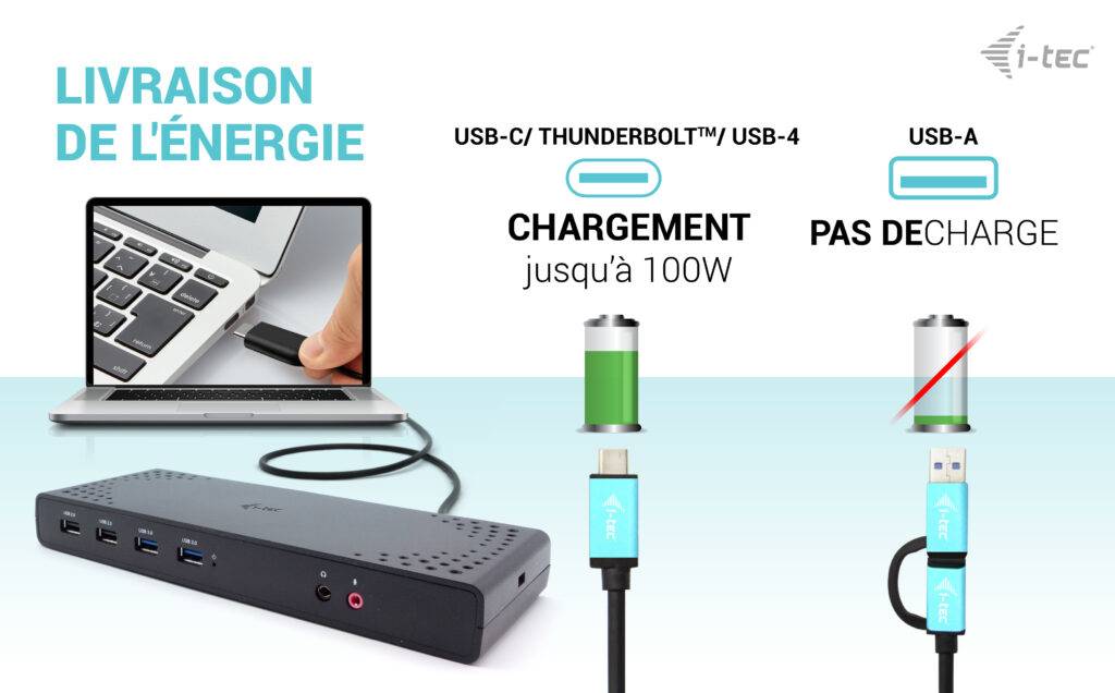 Rca Informatique - image du produit : USB 3.0/USB-C/TB 2X HDMI DOCKING STATION + PD 100W