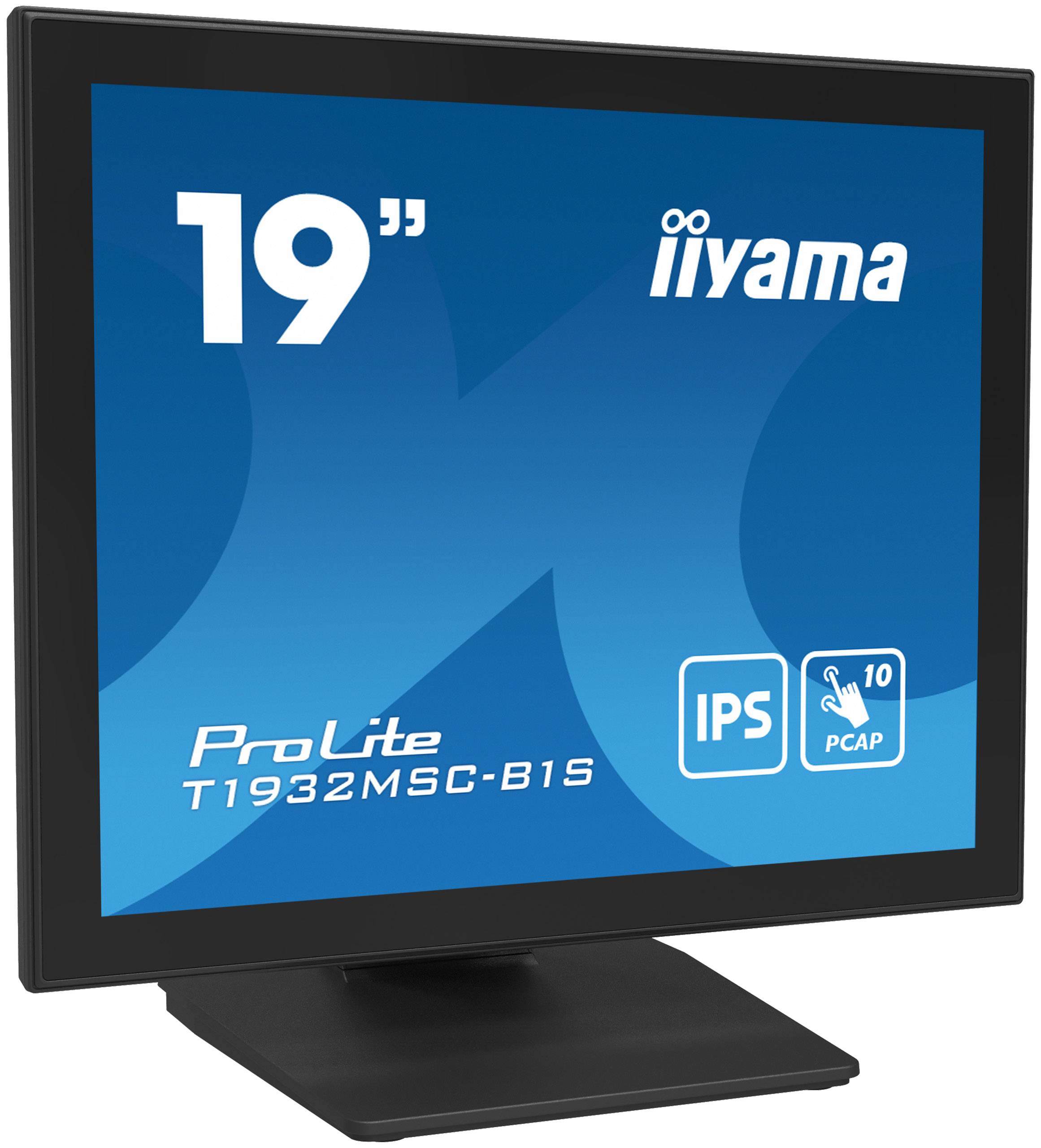 Rca Informatique - image du produit : T1932MSC-B1S 19IN IPS 1280X1024 PCAP/250CD/HDMI/DP/VGA