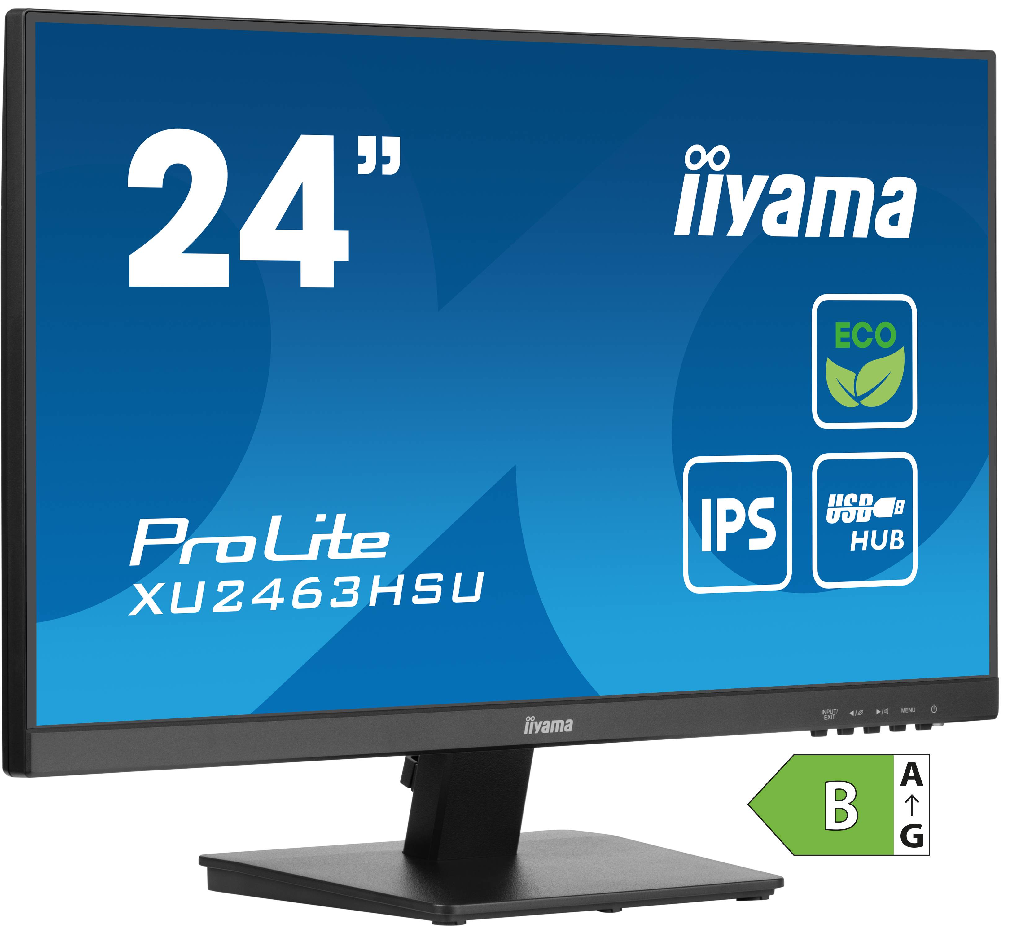 Rca Informatique - image du produit : XU2463HSU-B1 23.8IN IPS FHD 250CD/3MS/HDMI/DP/2USB