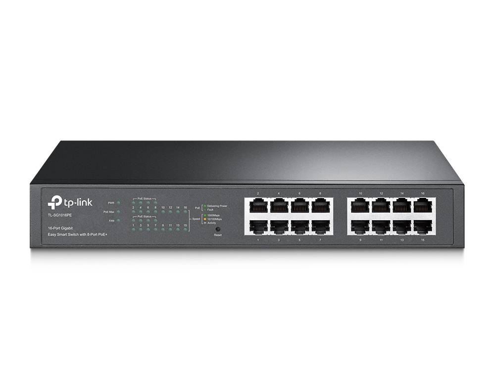 Rca Informatique - Image du produit : 16-PORT GIGABITDT/RACKMOUNT POE + EASY SMART SWITCH