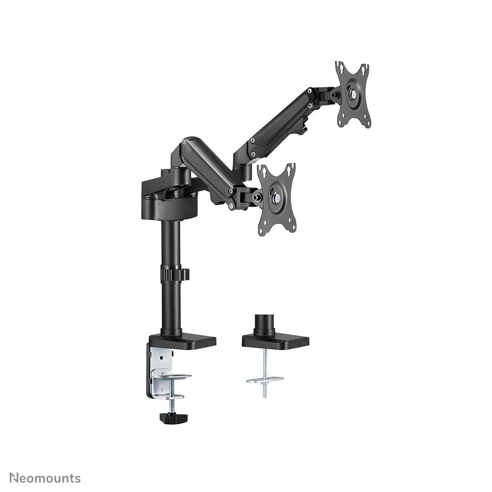 Rca Informatique - image du produit : NEWSTAR DESK POLE MOUNT (CLAMP/GROMMET) BLACK 17-27IN