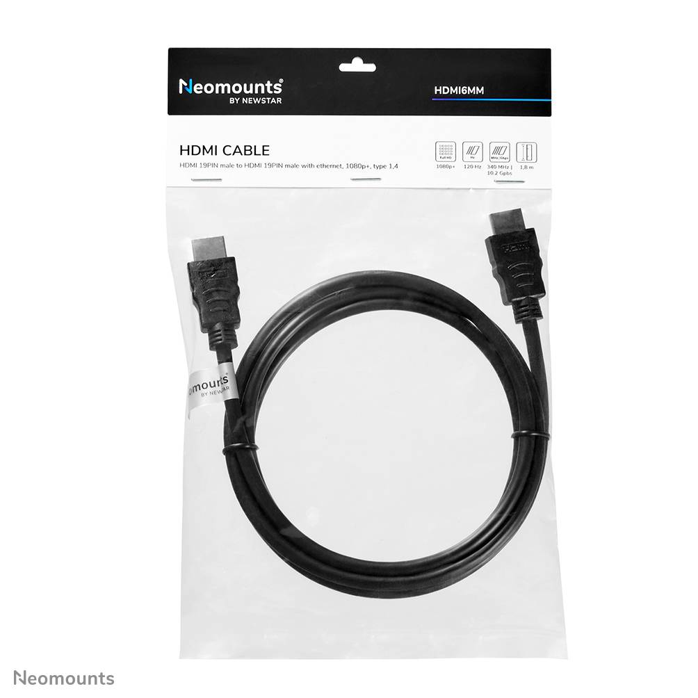 Rca Informatique - image du produit : NEWSTAR HDMI 1.3 CABLE HIGH SPEED HDMI 19 PINS M/M 2M