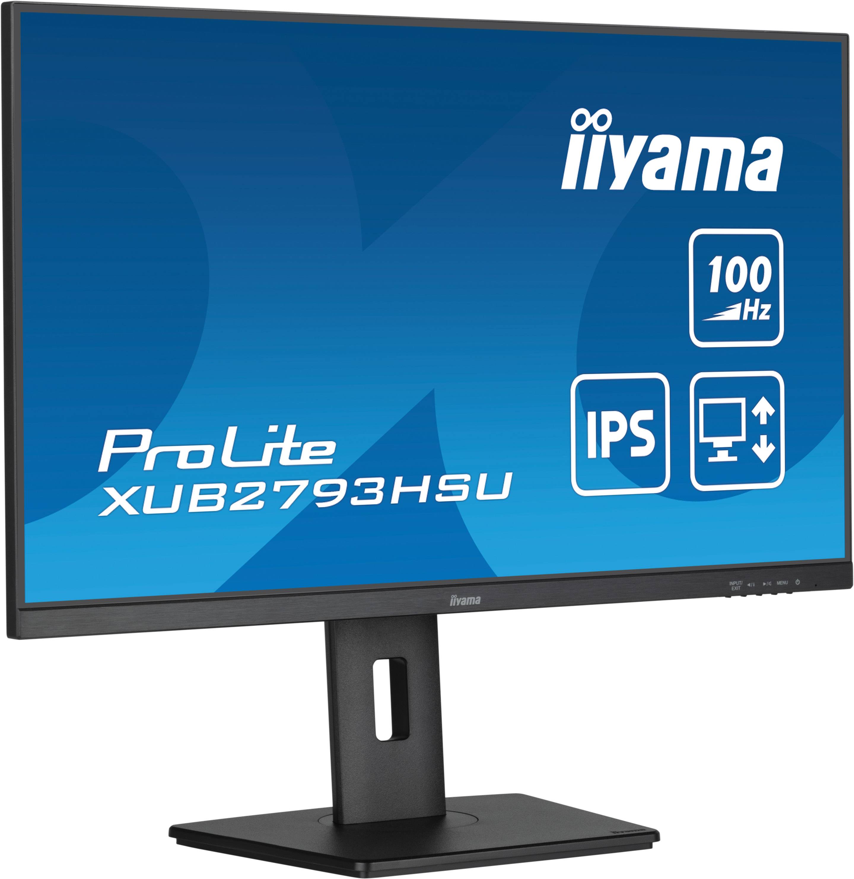 Rca Informatique - image du produit : XUB2793HSU-B6 27IN IPS FHD 250CD/HDMI/DP/2USB HUB/HAS