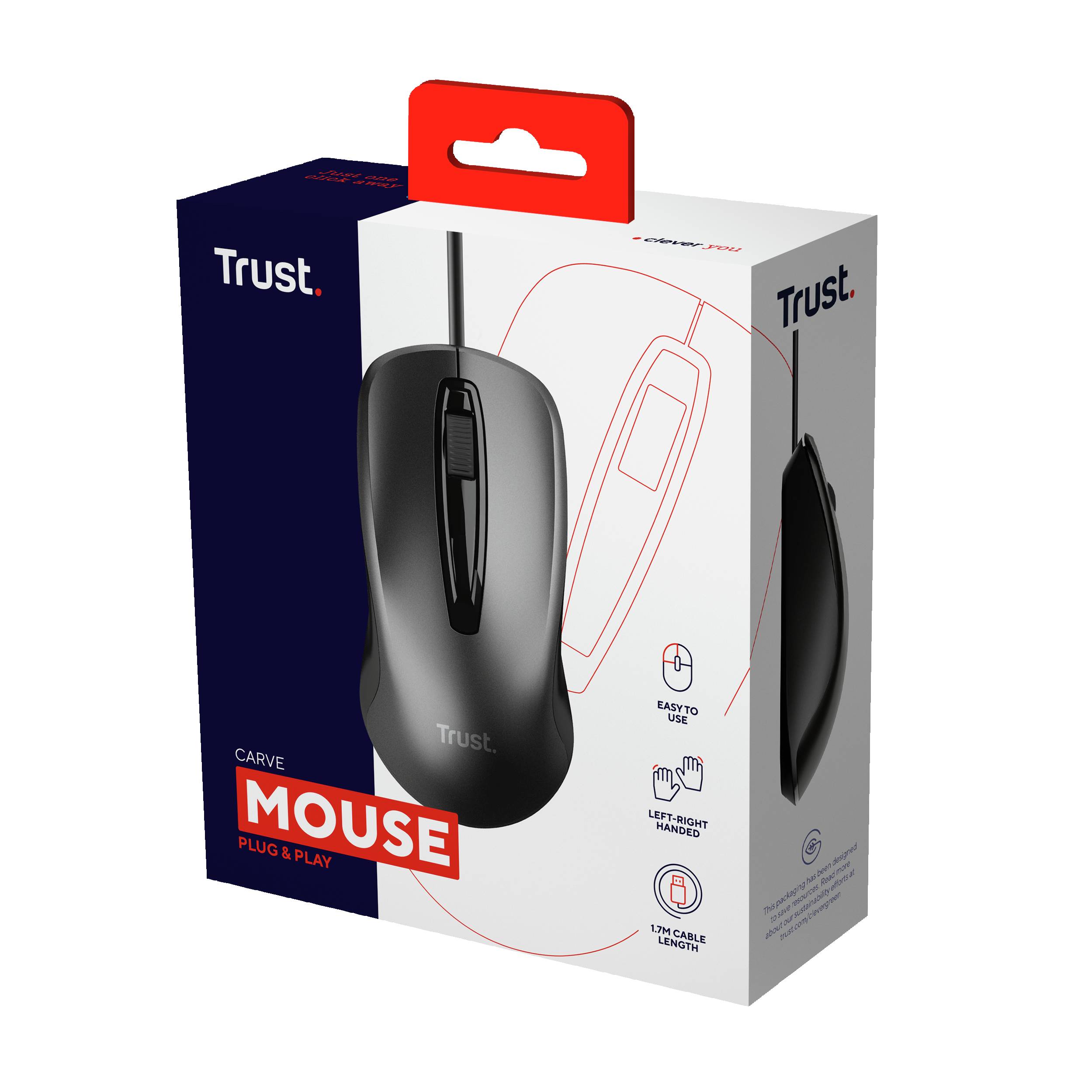 Rca Informatique - image du produit : CARVE WIRED MOUSE BQ 40