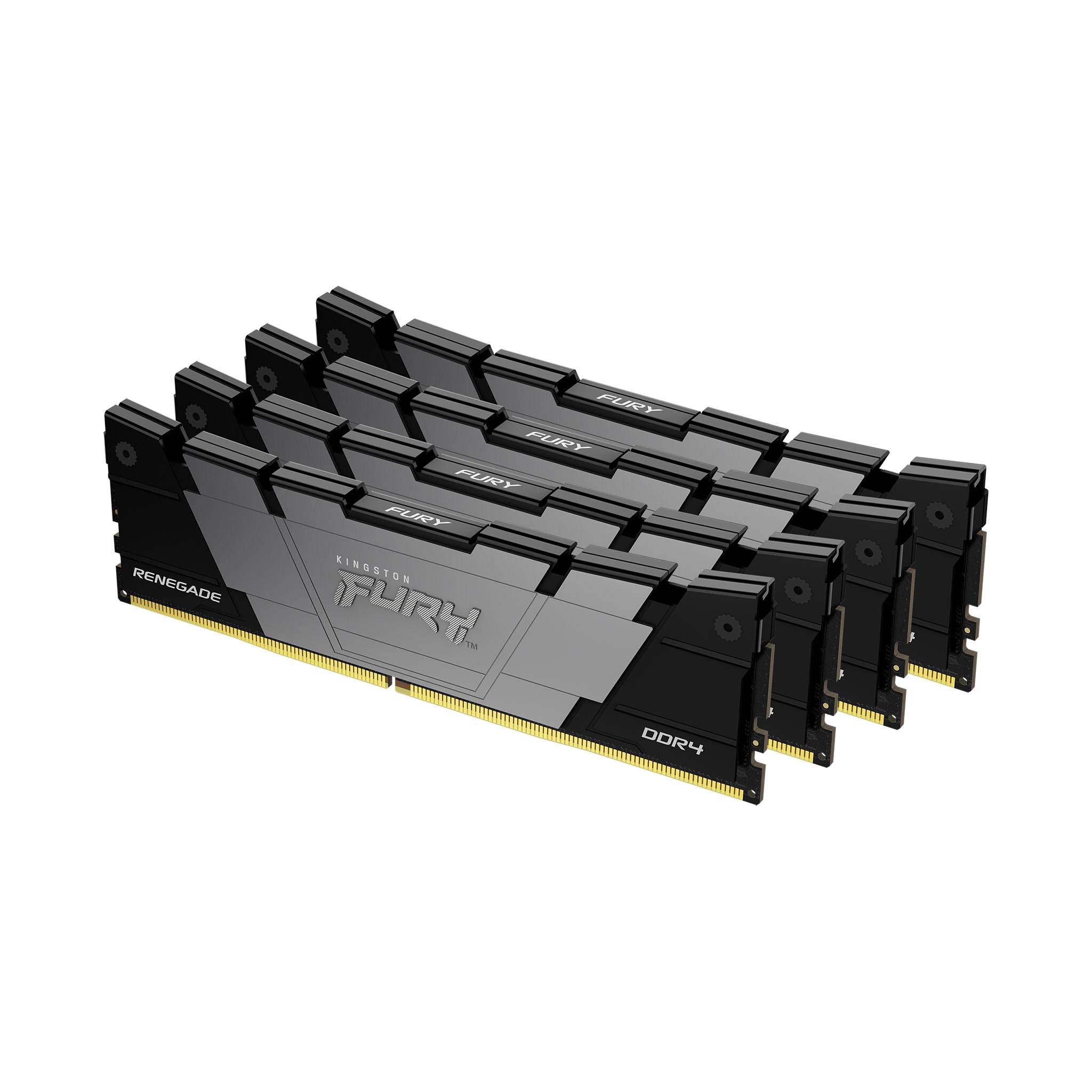 Rca Informatique - Image du produit : 128GBDDR4-3200MT/S CL16 DIMM (KIT OF4)FURY RENEGADEBLACK