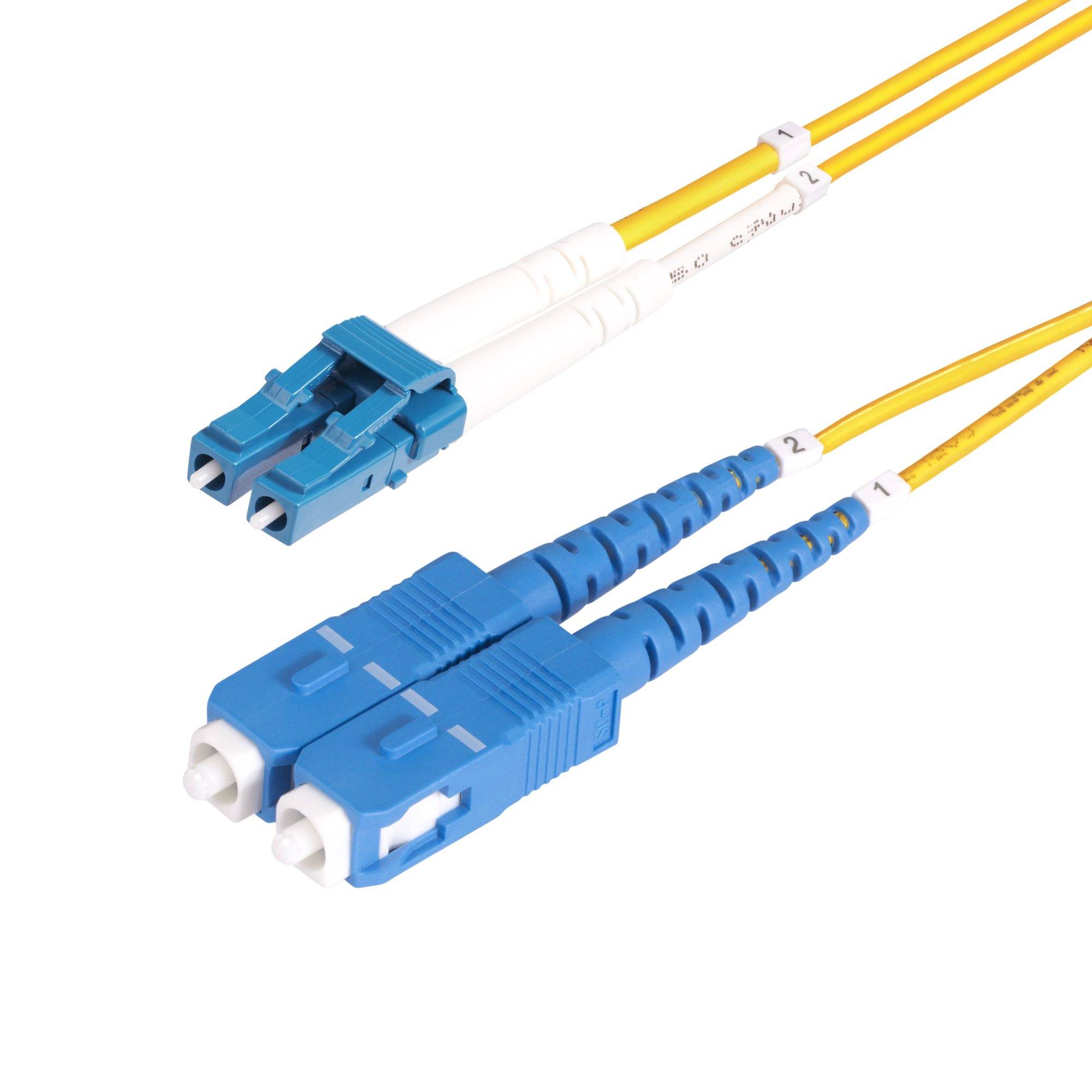 Rca Informatique - Image du produit : LC/SC SINGLE MODE FIBER CABLE OS2/UPC/DUPLEX/LSZH