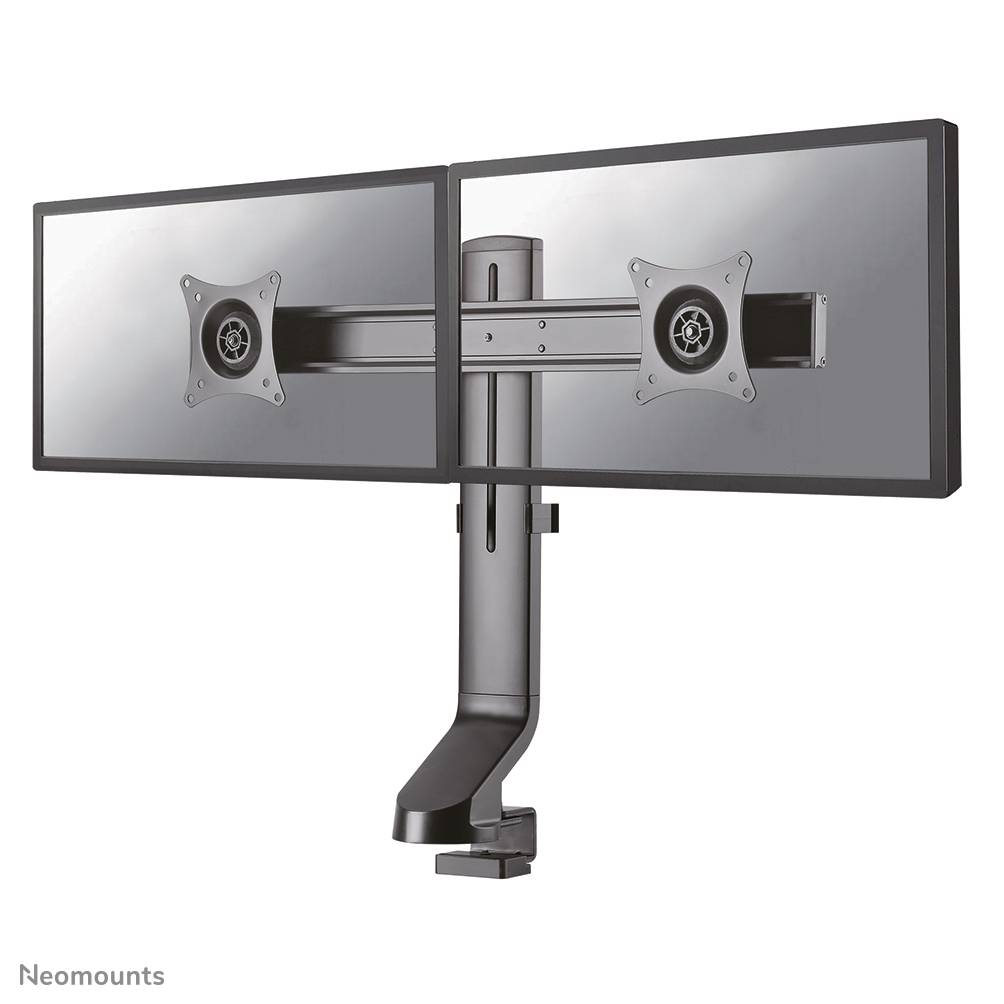 Rca Informatique - image du produit : DESK MOUNT DUAL 19-27IN BLACK CLAMP/GROMMET 75X75TO100X100