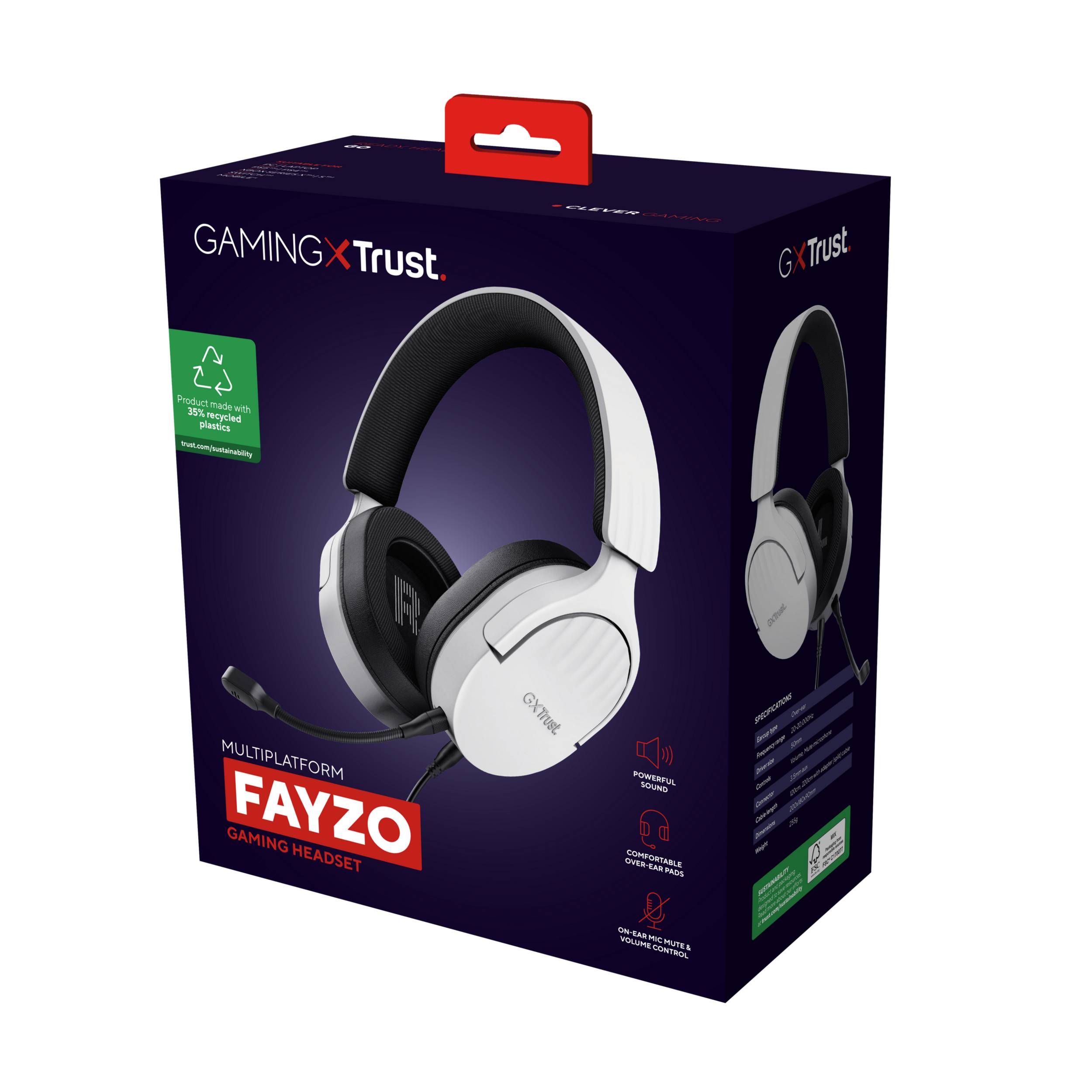 Rca Informatique - image du produit : FAYZO MULTIPLATFORM HEADSET - WHITE