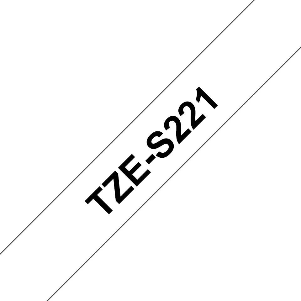 Rca Informatique - Image du produit : TZE-S221 LAMINATED TAPE 9MM 8M BLACK ON WHITE