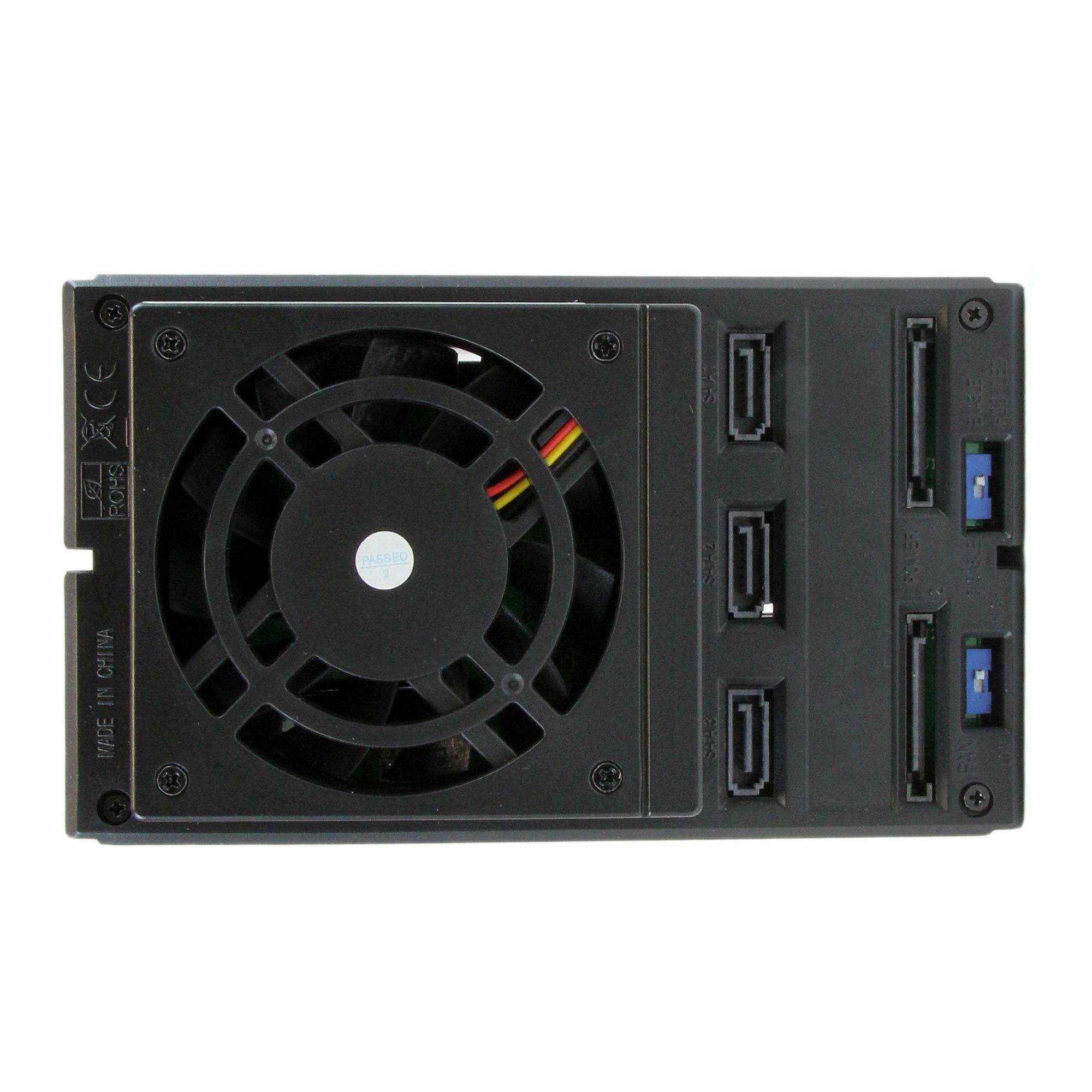 Rca Informatique - image du produit : RACK MOBILE ALU SANS TIROIR 3X HDD SAS II/SATA III 6GBPS HOT