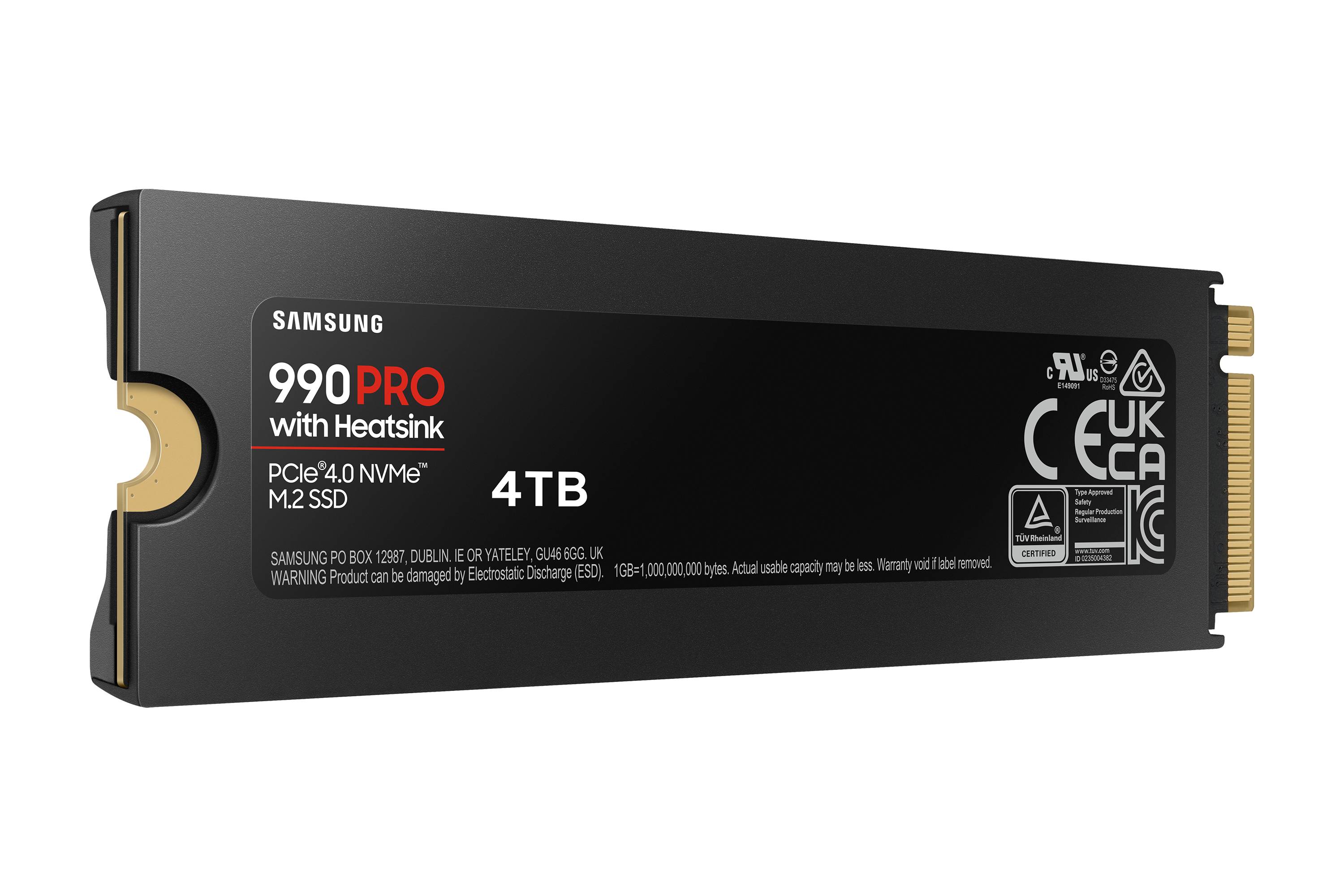 Rca Informatique - image du produit : SSD 4TB 990 PRO PCIE 4.0 X4 NVME 2.0 M.2 2280 +HEATSINK