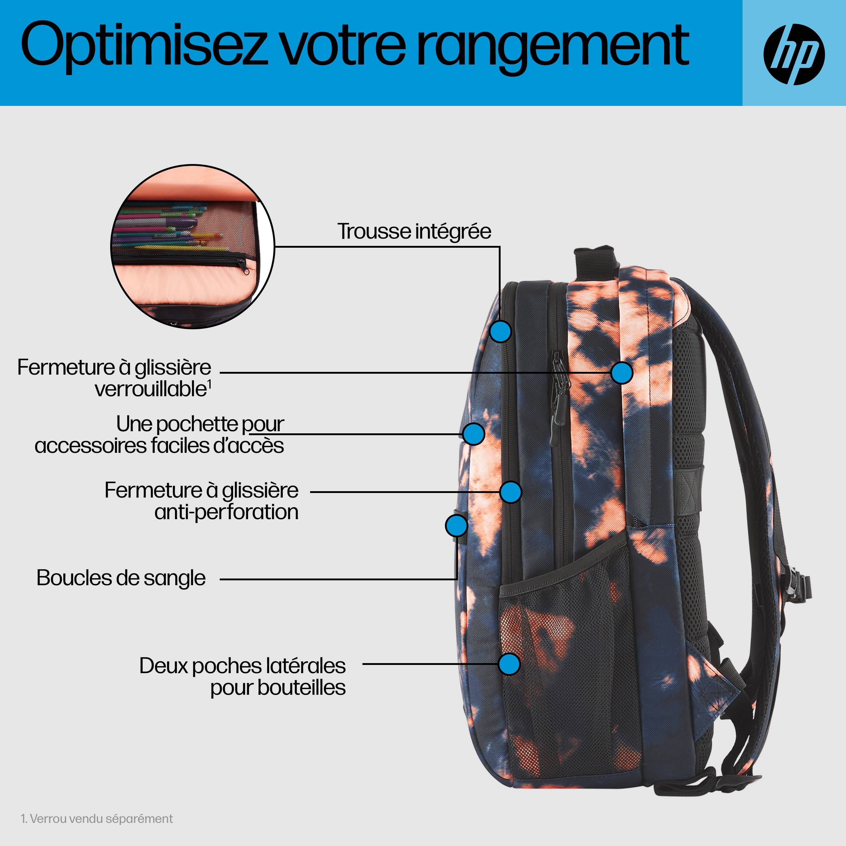 Rca Informatique - image du produit : HP CAMPUS XL TIE DYE BACKPACK