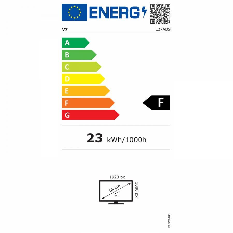 Rca Informatique - image du produit : ECRAN LED 27IN IPS FULL HD 5MS 16:9 VGA DVI HDMI AUDIO IN