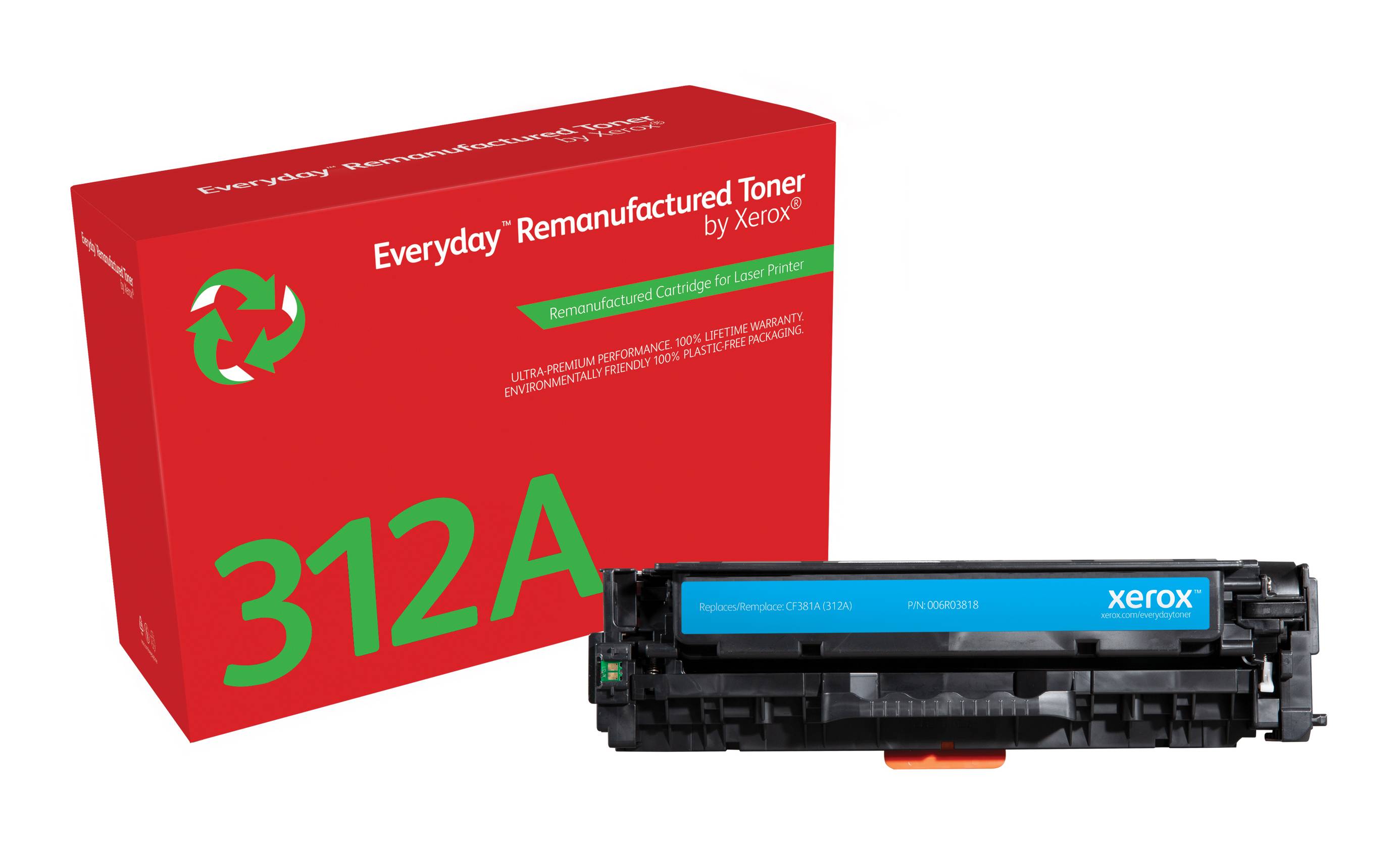 Rca Informatique - Image du produit : CYAN TONER CARTRIDGE EQUIVALENT TO HP 312A FOR COLOR LASERJET