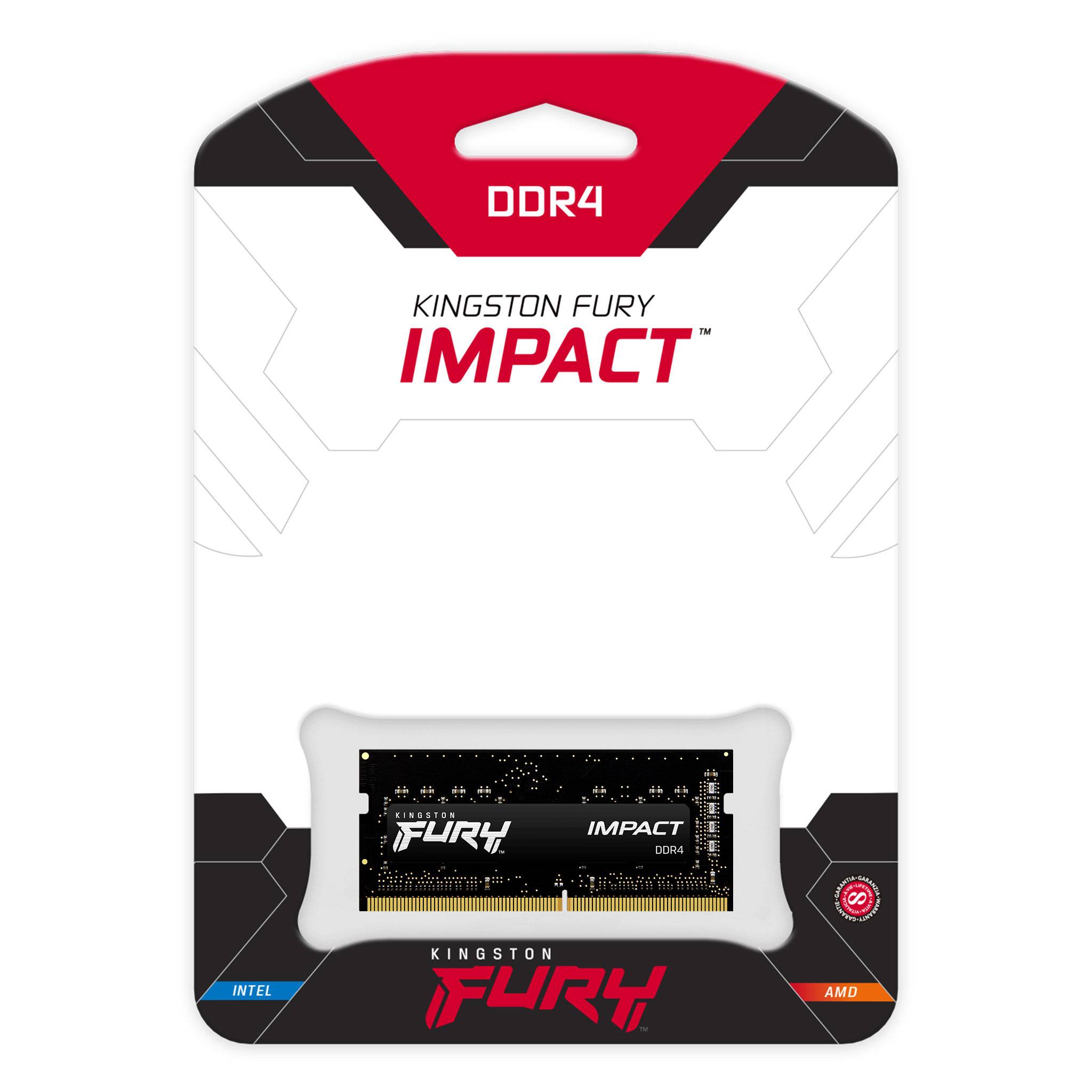 Rca Informatique - image du produit : 16GB DDR4-2666MHZ CL16 SODIMM FURY IMPACT