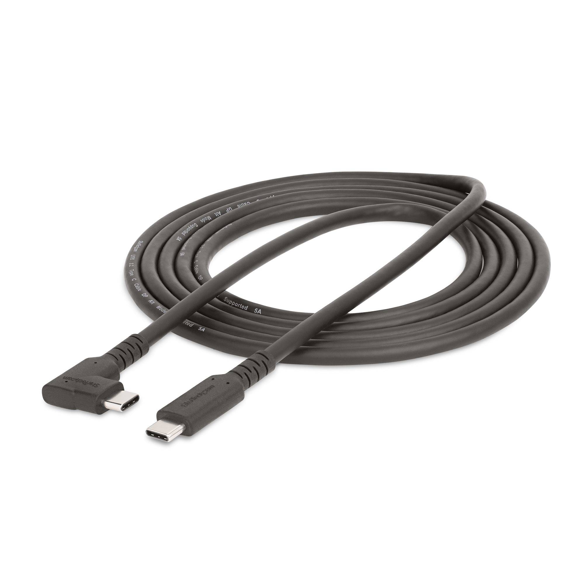 Rca Informatique - image du produit : RUGGED RIGHT ANGLE USB-C CABLE USB C TO C CABLE - 90 DEGREES