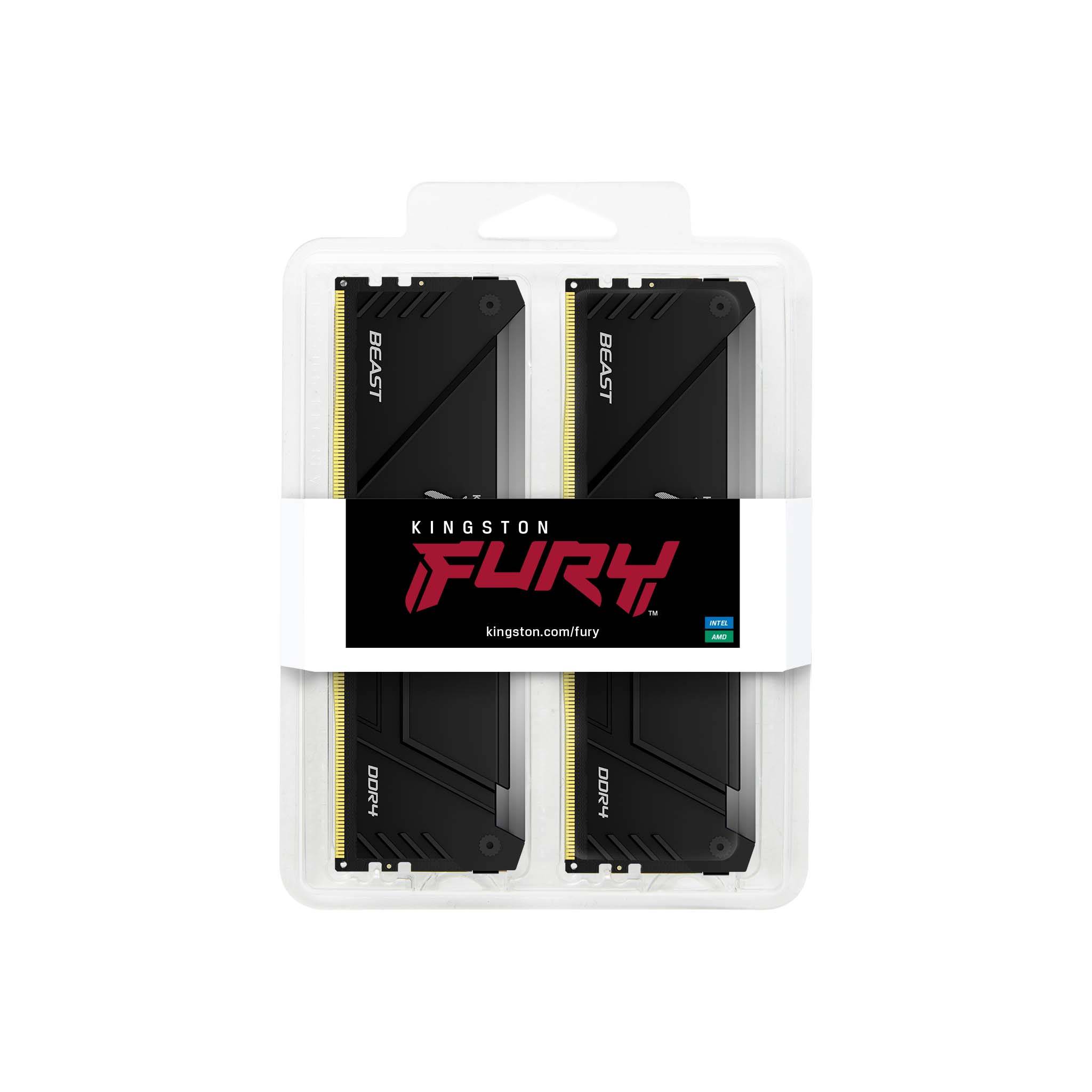 Rca Informatique - image du produit : 32GB DDR4-3600MT/S CL18 DIMM (KIT OF 2) FURY BEAST RGB