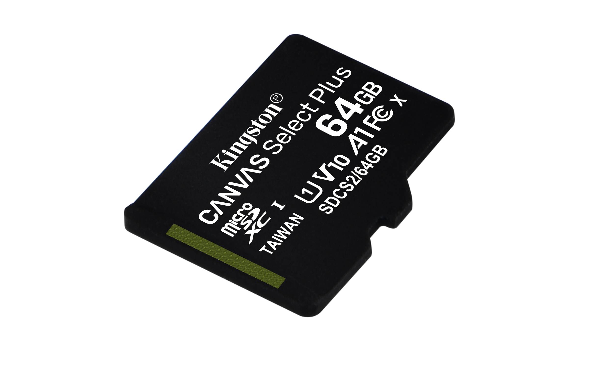 Rca Informatique - image du produit : 64GB MICROSDXC CANVAS SELECT 100R A1 C10 CARD + SD ADAPTER