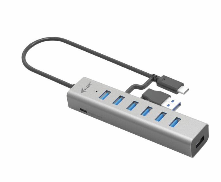 Rca Informatique - image du produit : I-TEC USB-C CHARGING HUB 7 PORT CHARGING METAL HUB 7 PORT