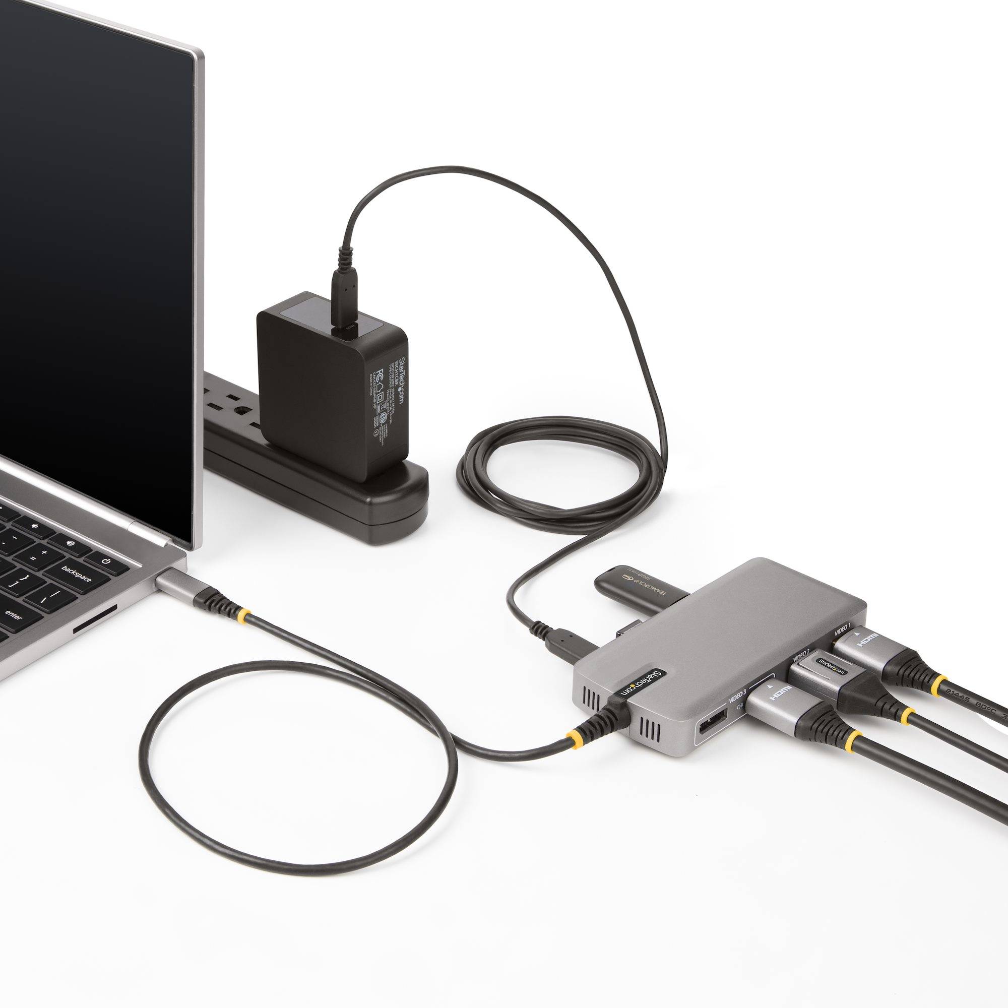 Rca Informatique - image du produit : USB-C MULTIMONITOR ADAPTER HDMI DP TRIPLE/DOUBLE DISPLAY DOCK