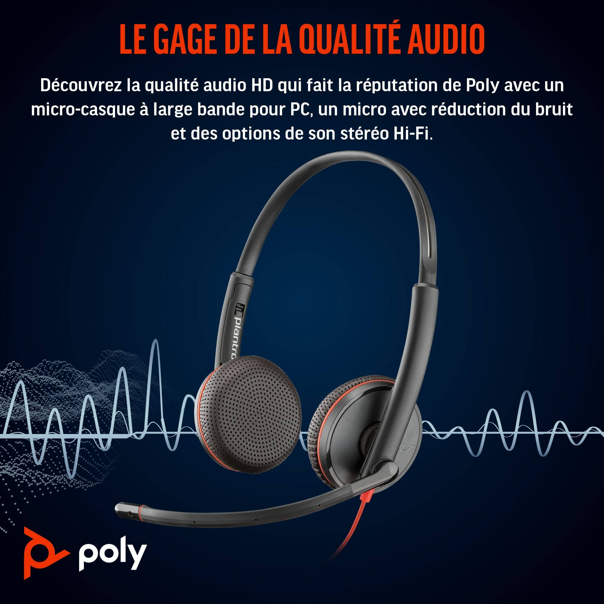 Rca Informatique - image du produit : POLY BW 3225 USB-C HS +3.5MMP +USB-C/A