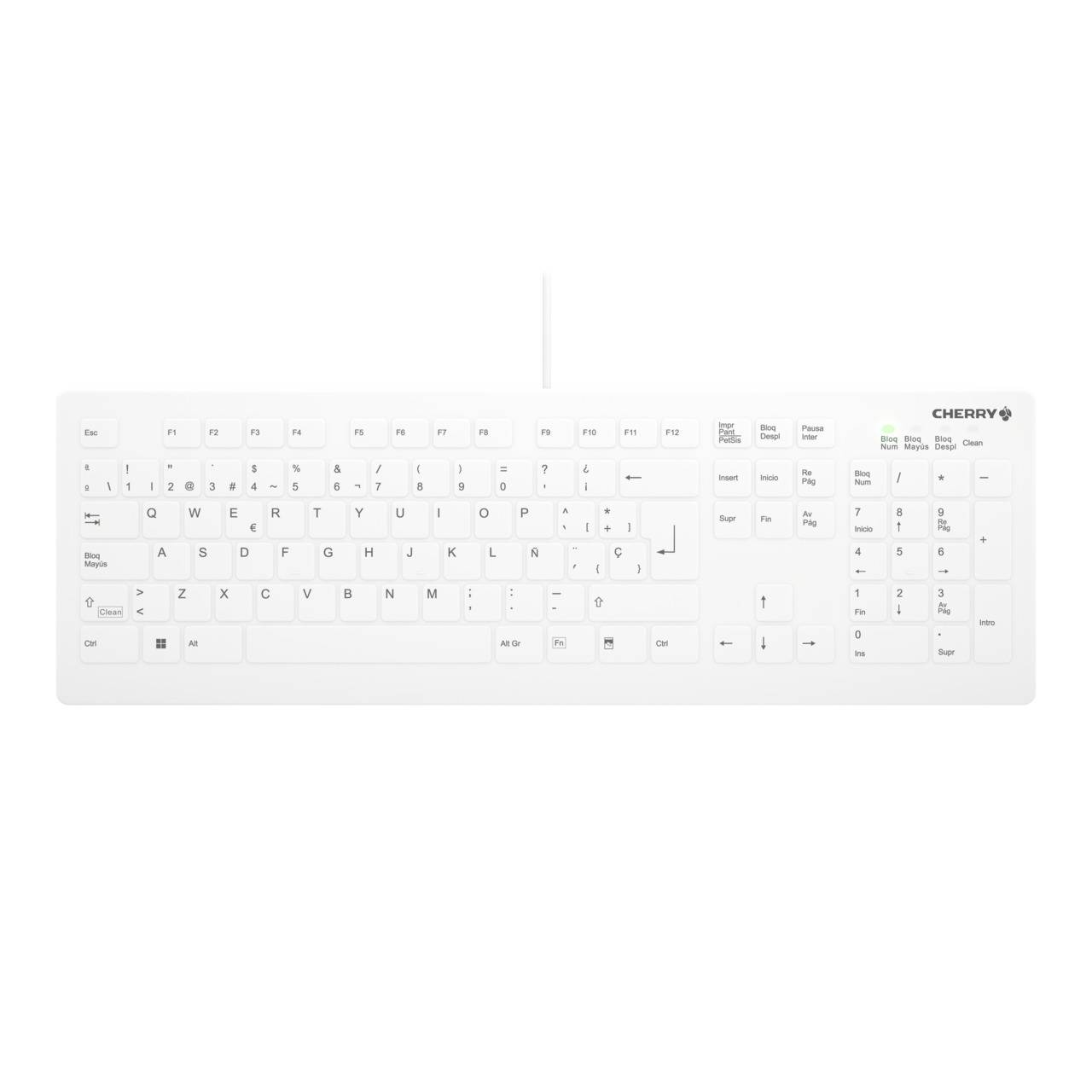 Rca Informatique - image du produit : AK-C8112 MEDICAL KEYBOARD WHITE