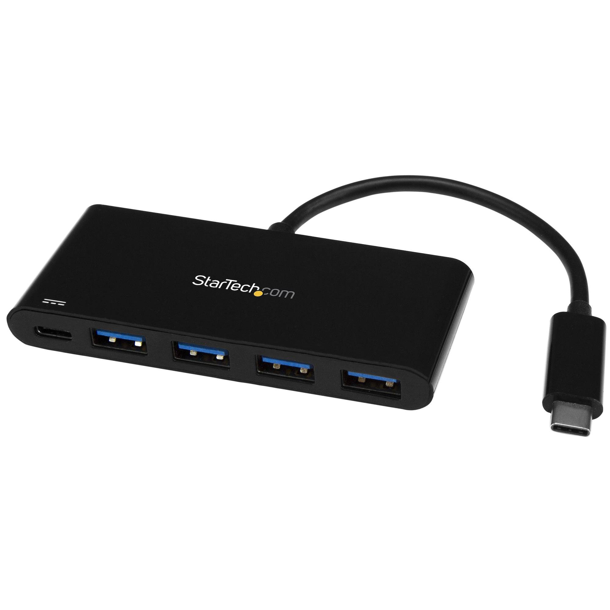 Rca Informatique - image du produit : 4PORT USB C HUB WITH PD 2.0 TYPE C TO 4X A - USB 3.0 HUB