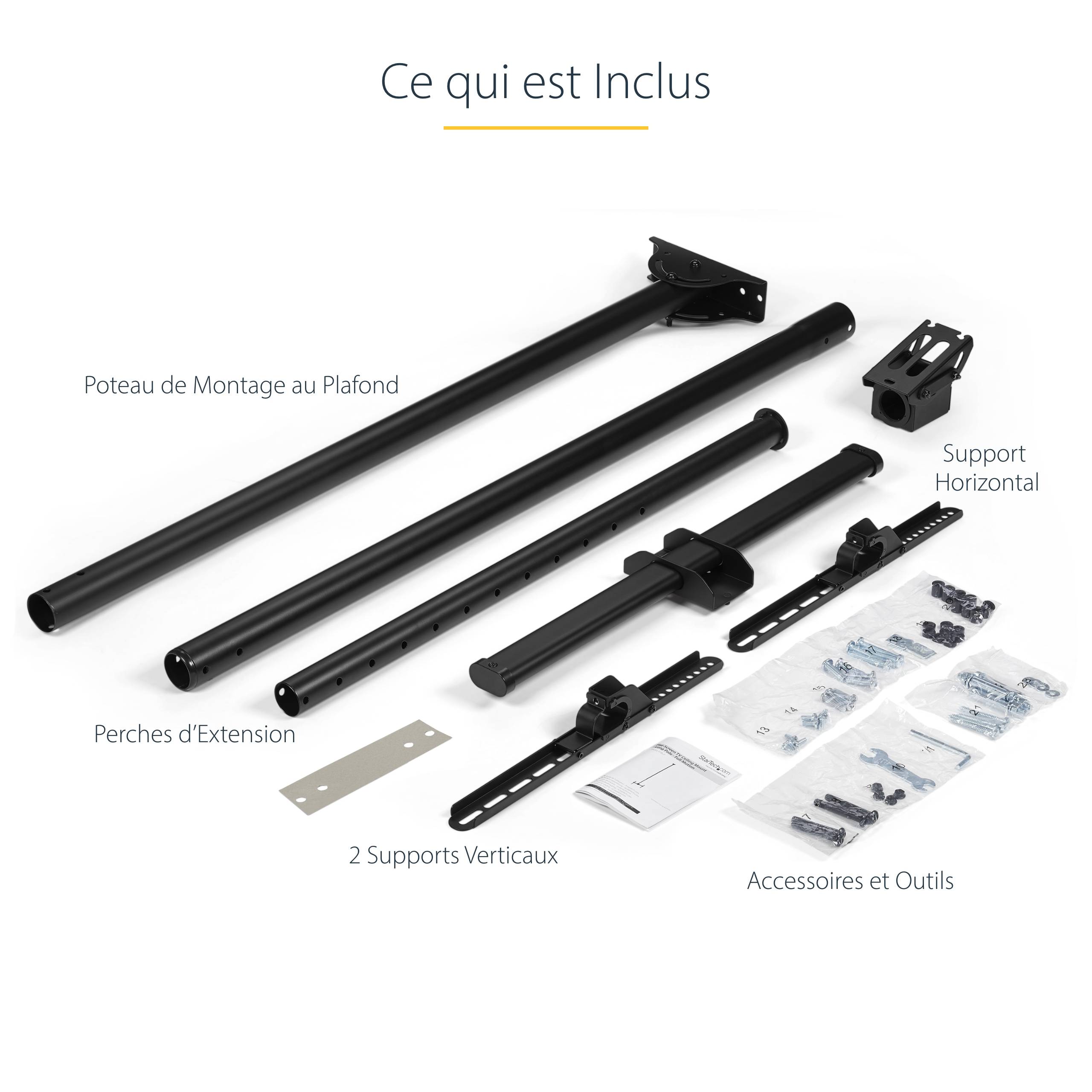 Rca Informatique - image du produit : HIGH CEILING TV MOUNT-32-70IN 8.2 TO 9.8FT LONG POLE