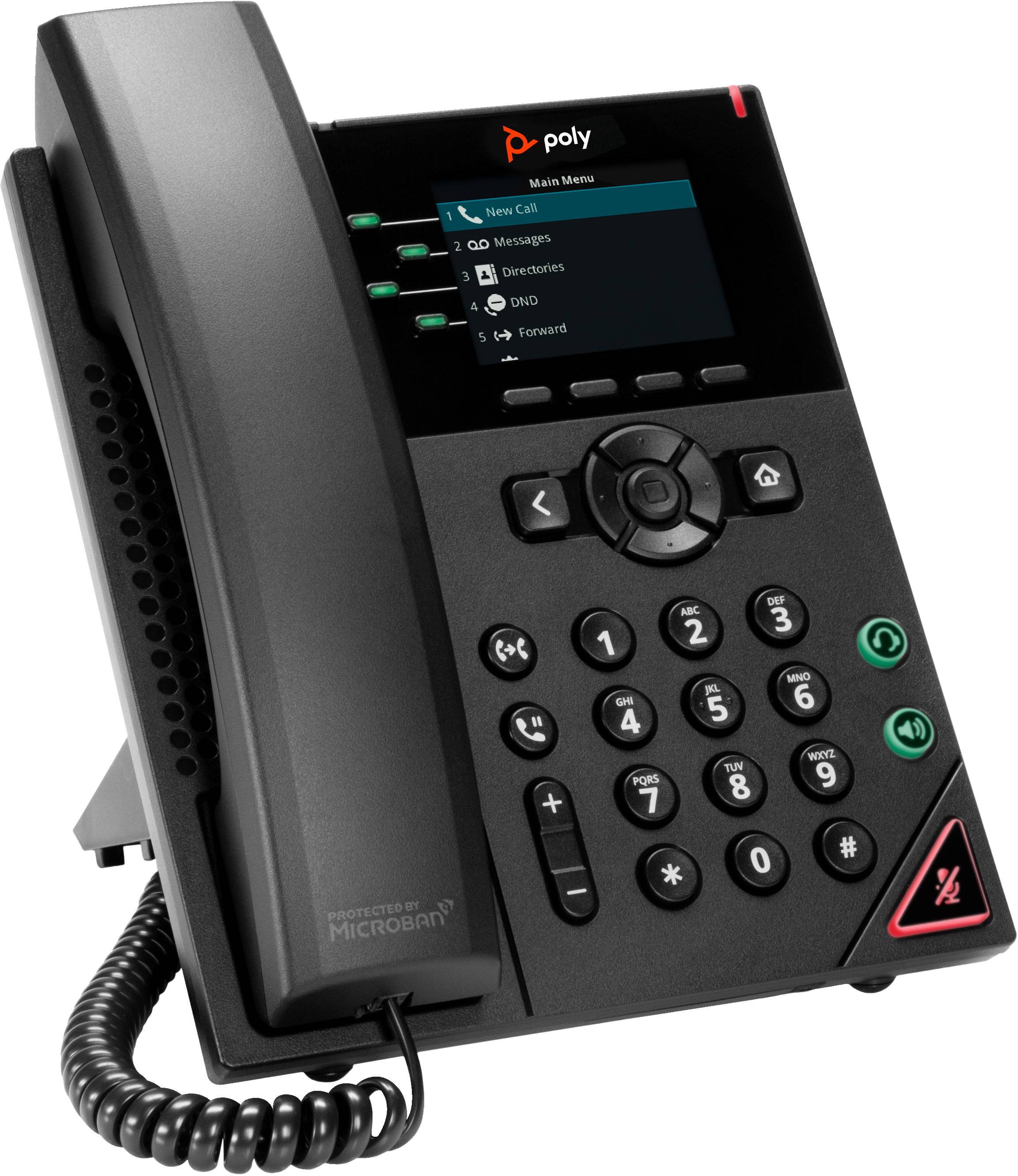 Rca Informatique - image du produit : POLY VVX 250 4-LINE IP PHONE AND POE-ENABLED GSA/TAA NO LOCAL