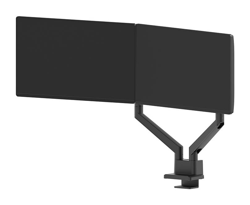 Rca Informatique - image du produit : NEXT SLIM DESK MOUNT DOUBLE DISPLAY TOPFIX CLAMP/GROMM BLACK