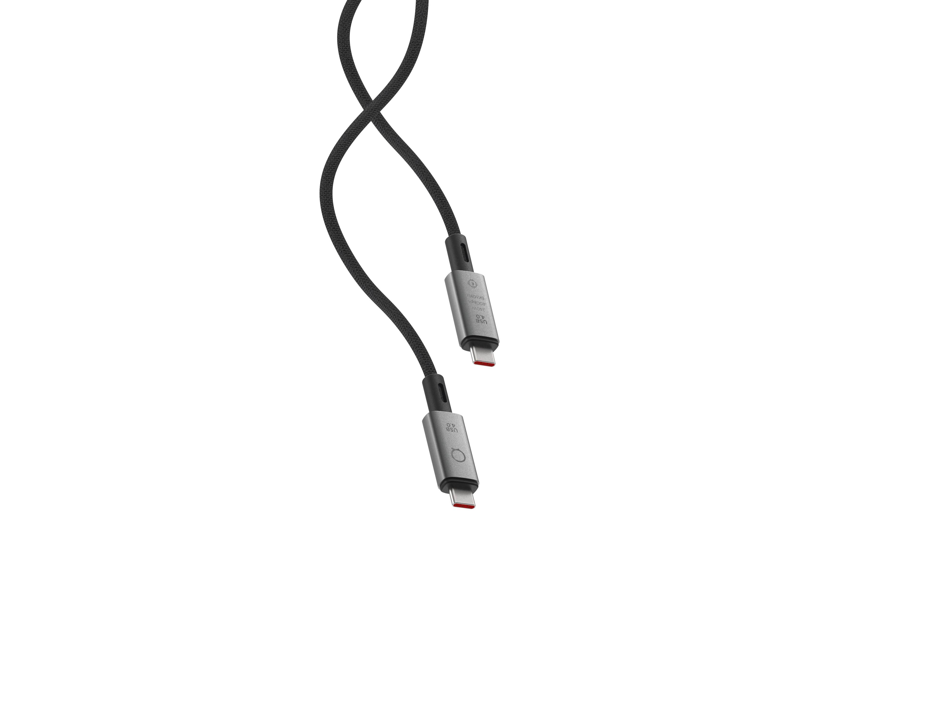 Rca Informatique - image du produit : USB-C CABLE 1M USB4 LINQ - BLACK