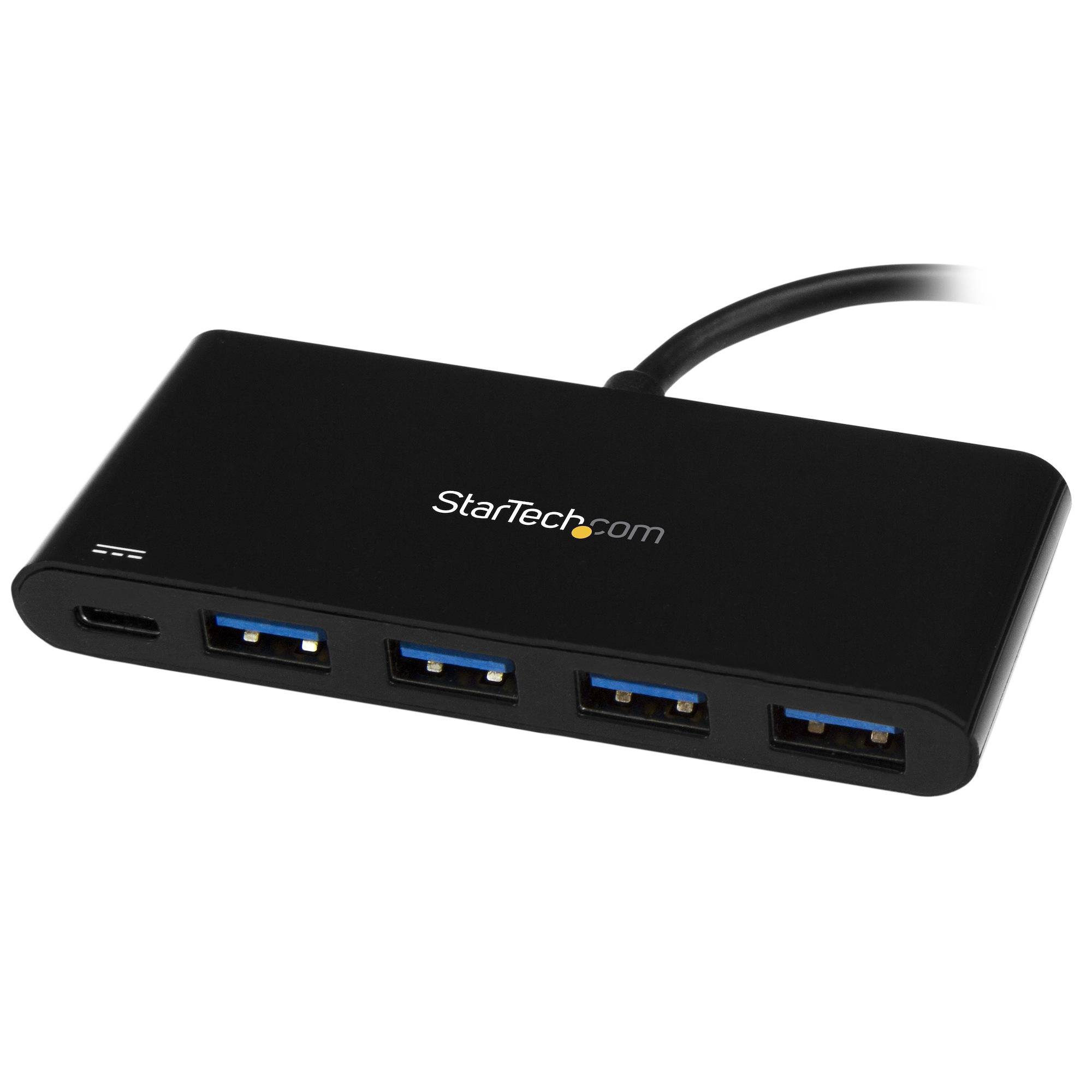 Rca Informatique - image du produit : 4PORT USB C HUB WITH PD 2.0 TYPE C TO 4X A - USB 3.0 HUB