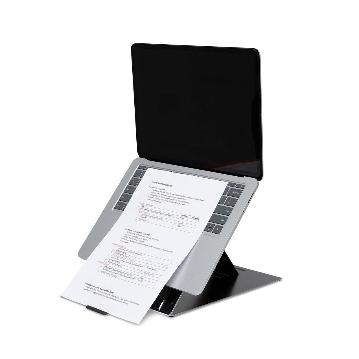 Rca Informatique - image du produit : R-GO RISER DUO/TABLET-LAPTOP STAND-ADJUSTABLE/BLACK