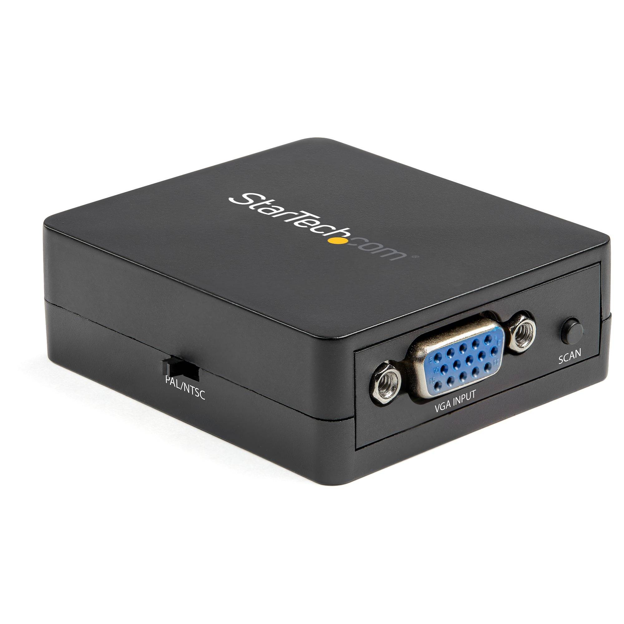 Rca Informatique - image du produit : 1080P VGA TO RCA CONVERTER - USB POWERED - S-VIDEO INPUT