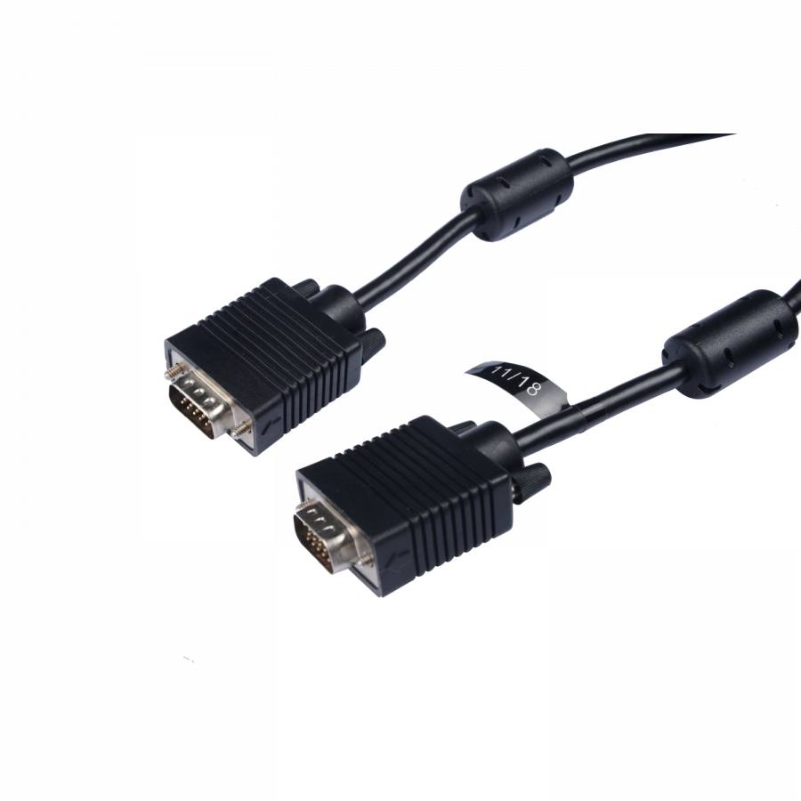 Rca Informatique - image du produit : VGA CABLE 1080P 5M 16.4FT BLACK VGA TO VGA 1080P FHD VIDEO CABLE