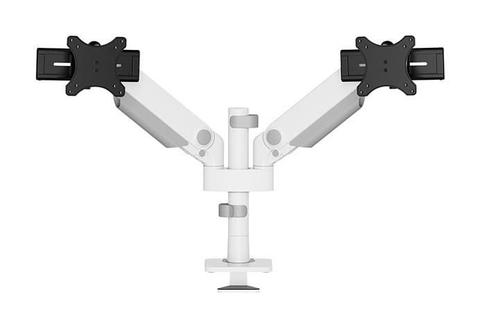 Rca Informatique - image du produit : NEXT ONE SL DESK MOUNT DOUBLE DISPLAY SLIDING VESA WHITE