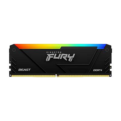 Rca Informatique - image du produit : 128GB DDR4-3200MT/S CL16 DIMM (KIT OF 4) FURY BEAST RGB