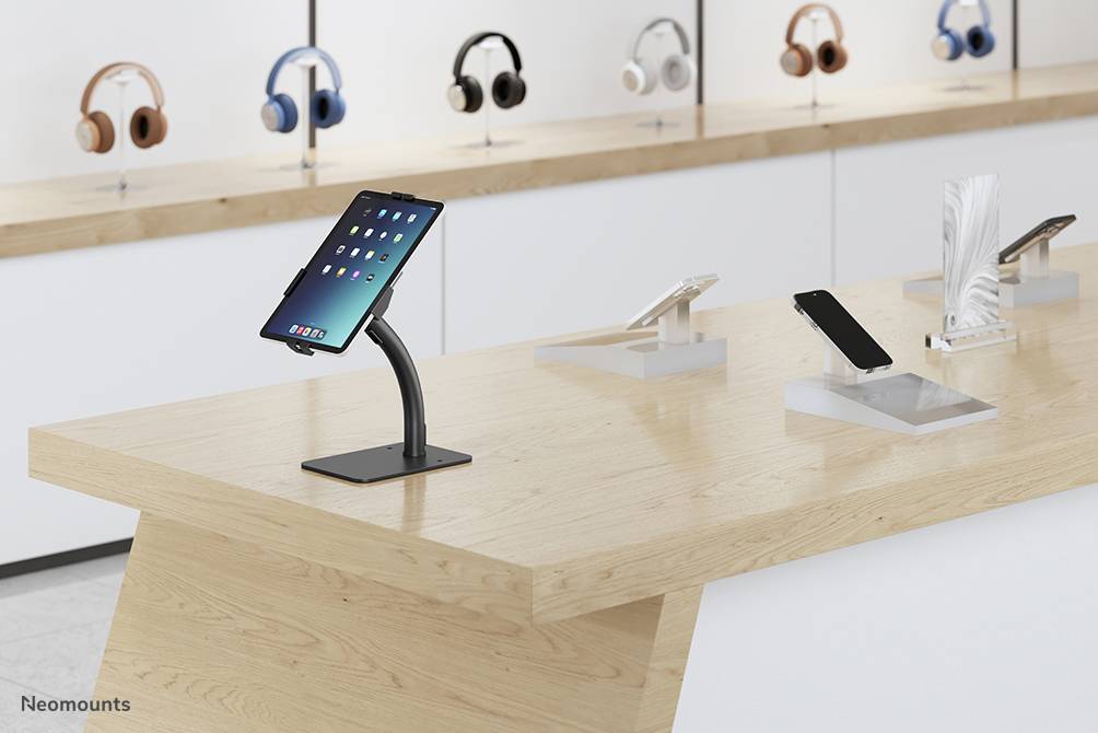 Rca Informatique - image du produit : NEOMOUNTS BY NEWSTAR LOCKABLE UNIVERSAL TABLET DESK STAND FOR