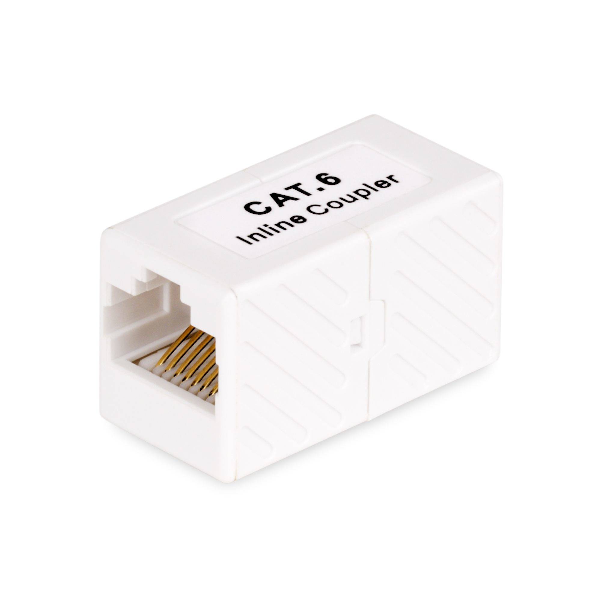 Rca Informatique - Image du produit : COUPLEUR RJ45 CONNECTEUR CAT6 EN LIGNE ADAPTATEUR T568 F/F