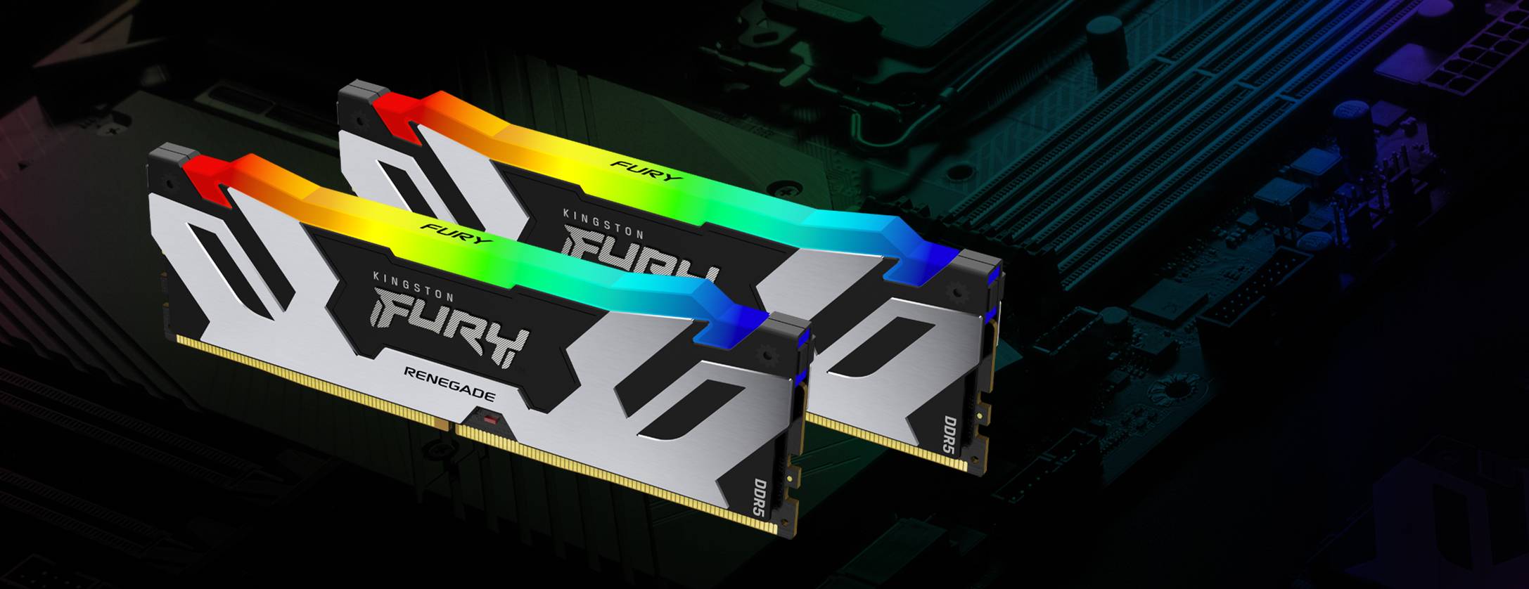 Rca Informatique - image du produit : 16GB DDR5 6400MT/S CL32 DIMM FURY RENEGADE RGB