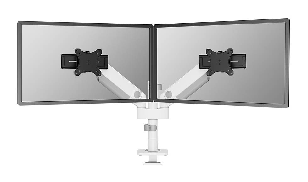 Rca Informatique - Image du produit : NEXT ONE SL DESK MOUNT DOUBLE DISPLAY SLIDING VESA WHITE