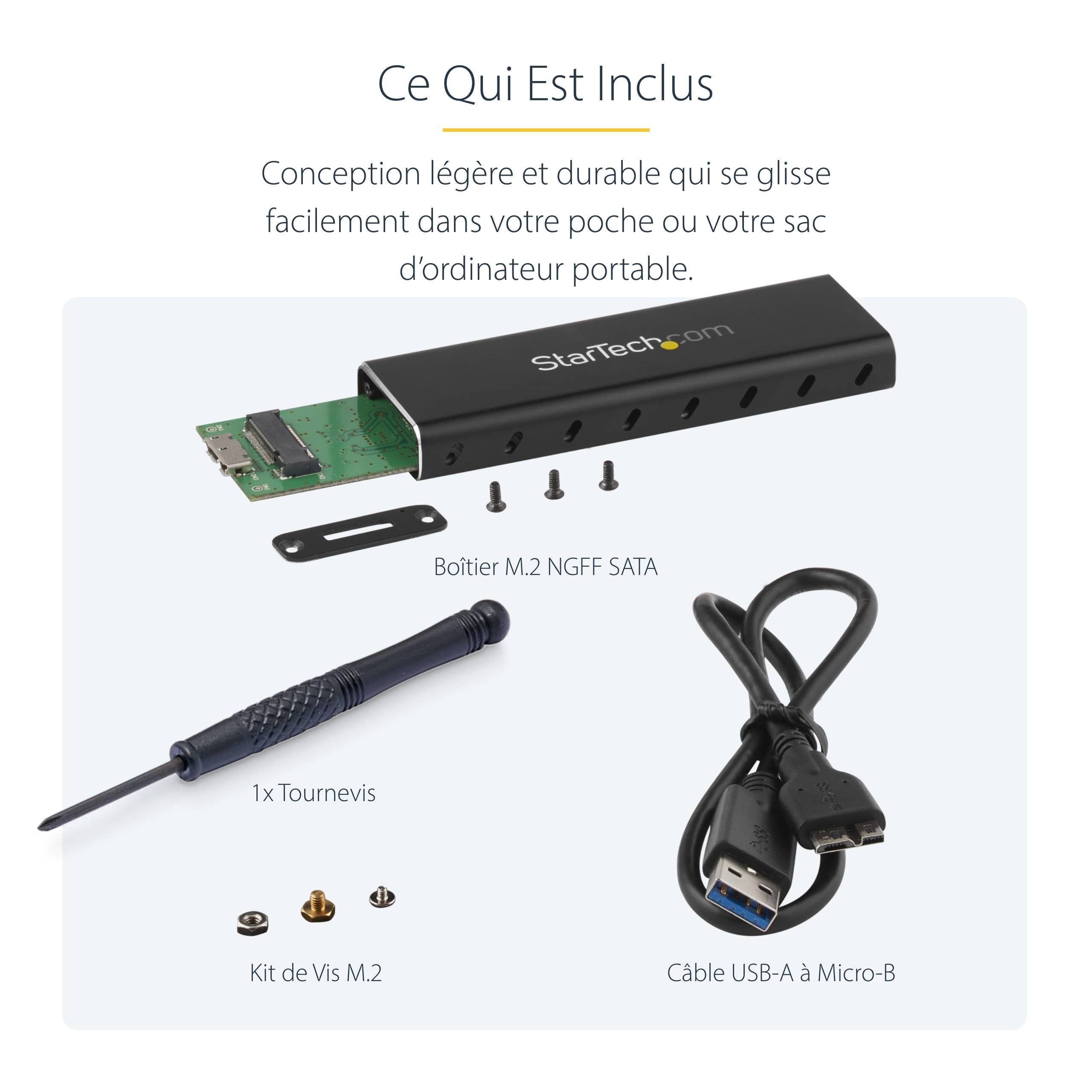 Rca Informatique - image du produit : BOITIER USB 3.0 POUR SSD SATA M.2 NGFF AVEC UASP