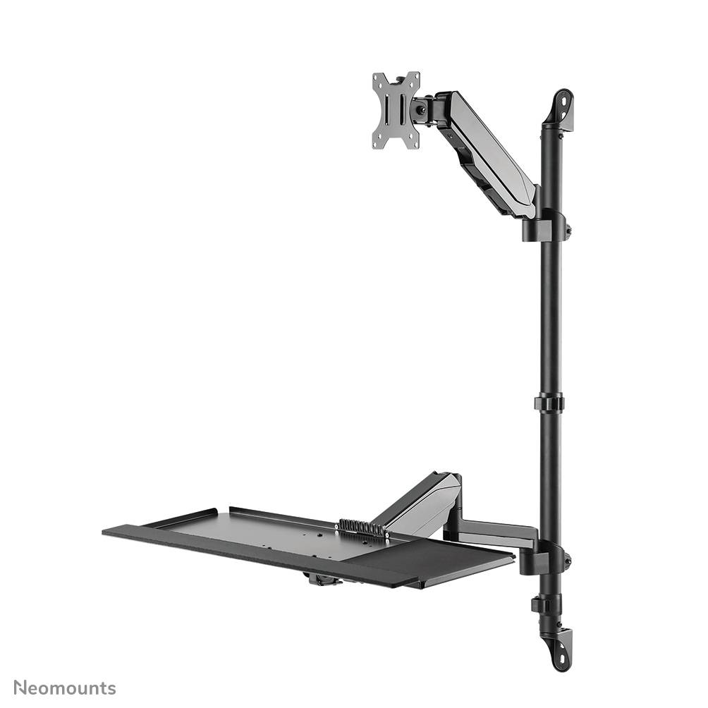 Rca Informatique - image du produit : NEOMOUNTS WALL MOUNTED SIT-STAND WORKSTATION (SCREEN/KE