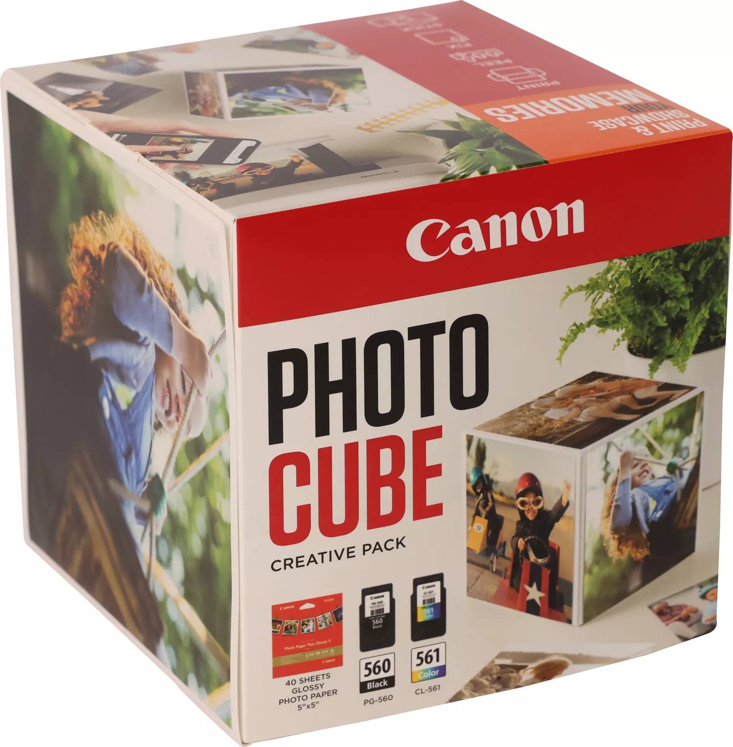 Rca Informatique - Image du produit : PG-560/CL-561 PHOTO CUBE CREATIVE PACK WHITE ORANGE (5X5