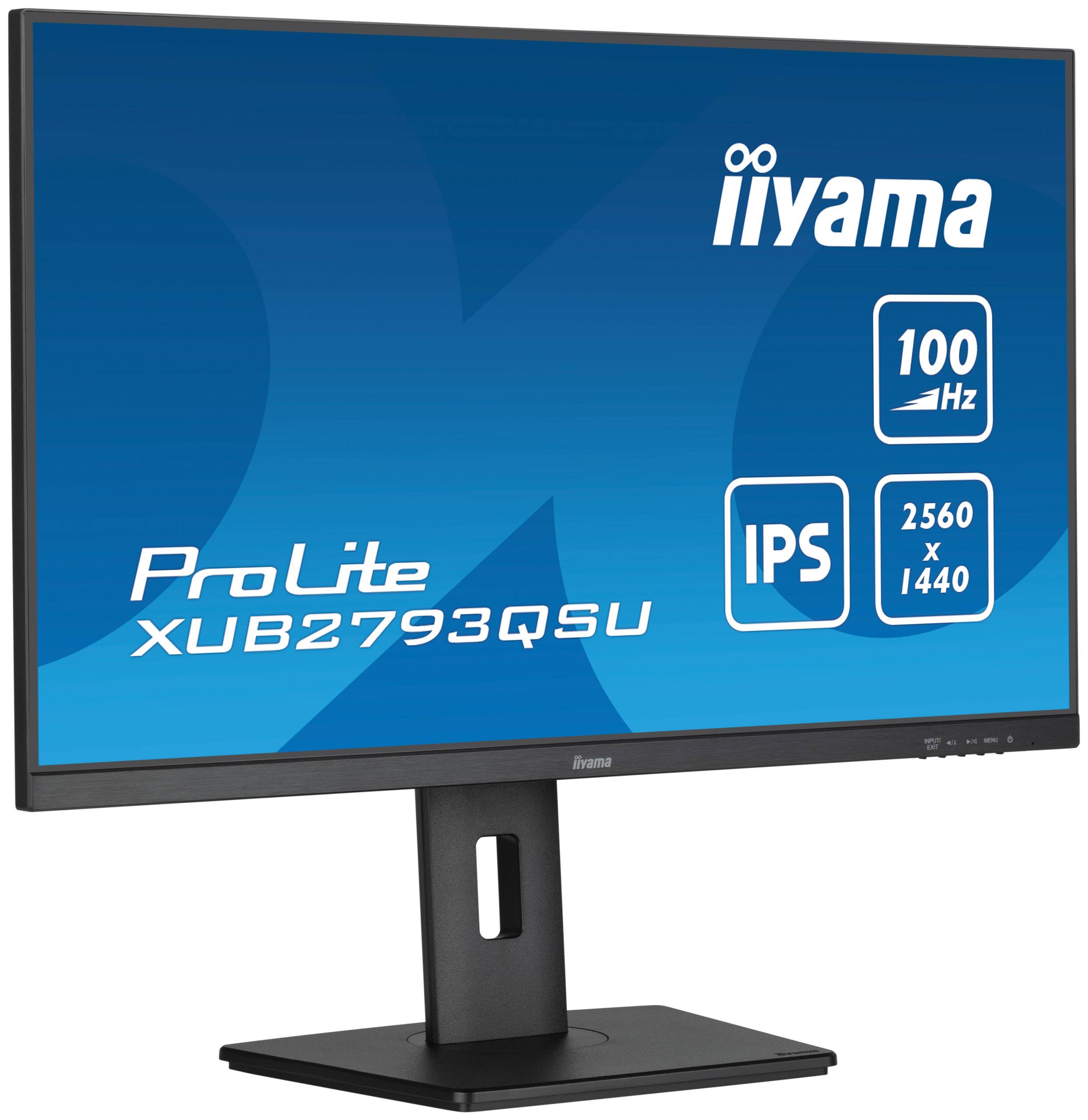 Rca Informatique - image du produit : XUB2793QSU-B6 27IN IPS QHD 250CD/HDMI/DP/2USB/HAS