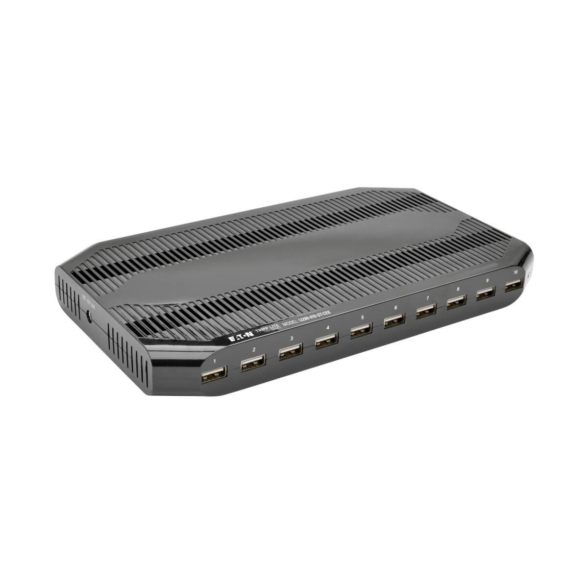 Rca Informatique - image du produit : 10-PORT USB CHARGING STATION 12V 8A (96W) / SCHUKO POWER CORD